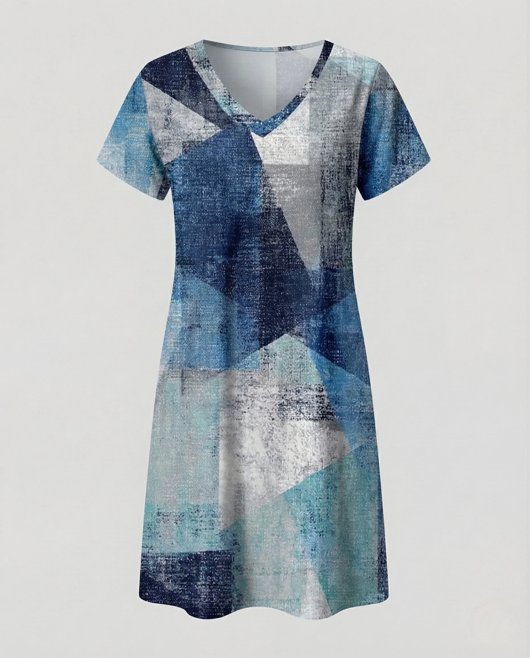 Damen Viskose Jersey Kleid mit Print - Image 11