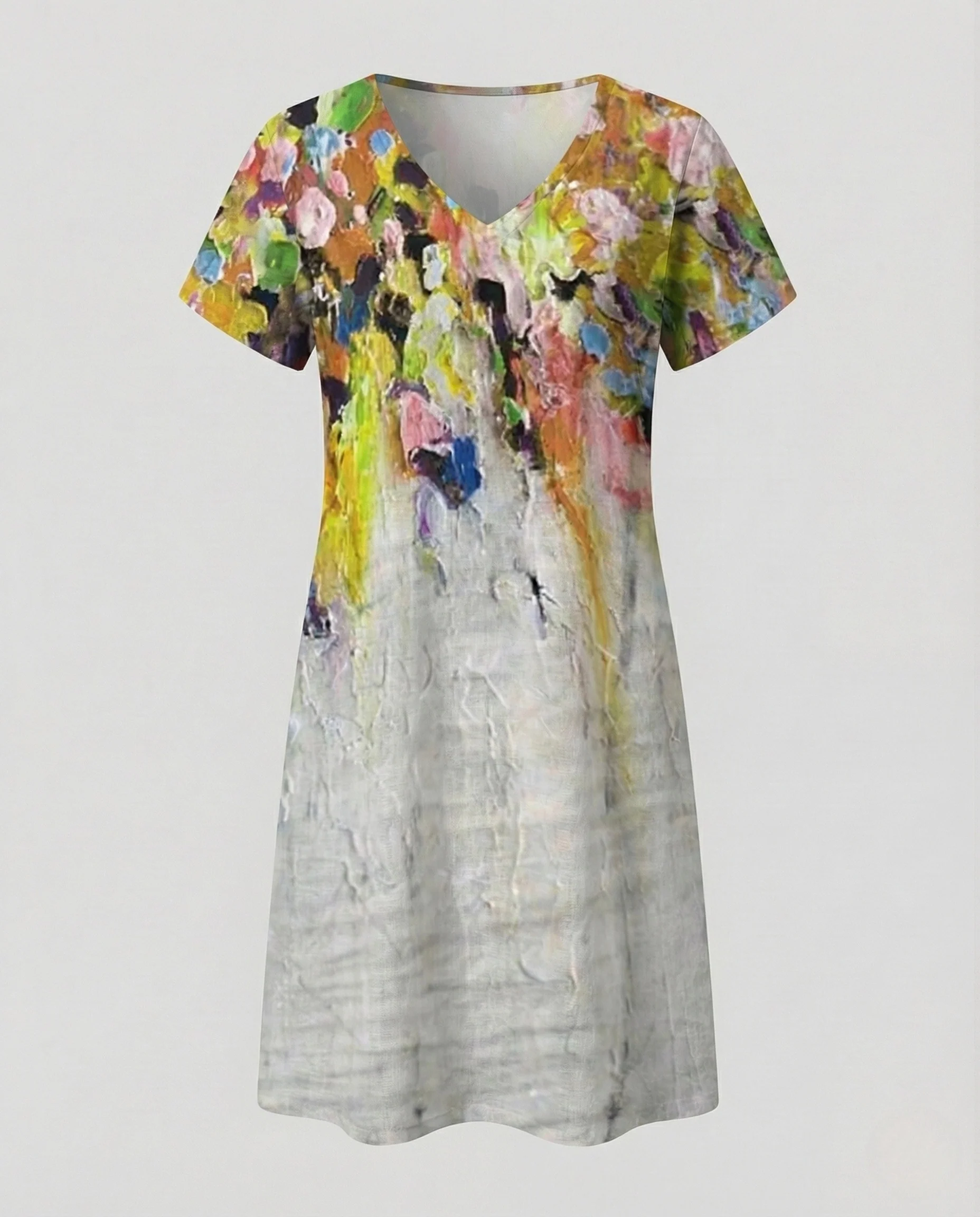 Damen Viskose Jersey Kleid mit Print - Image 12