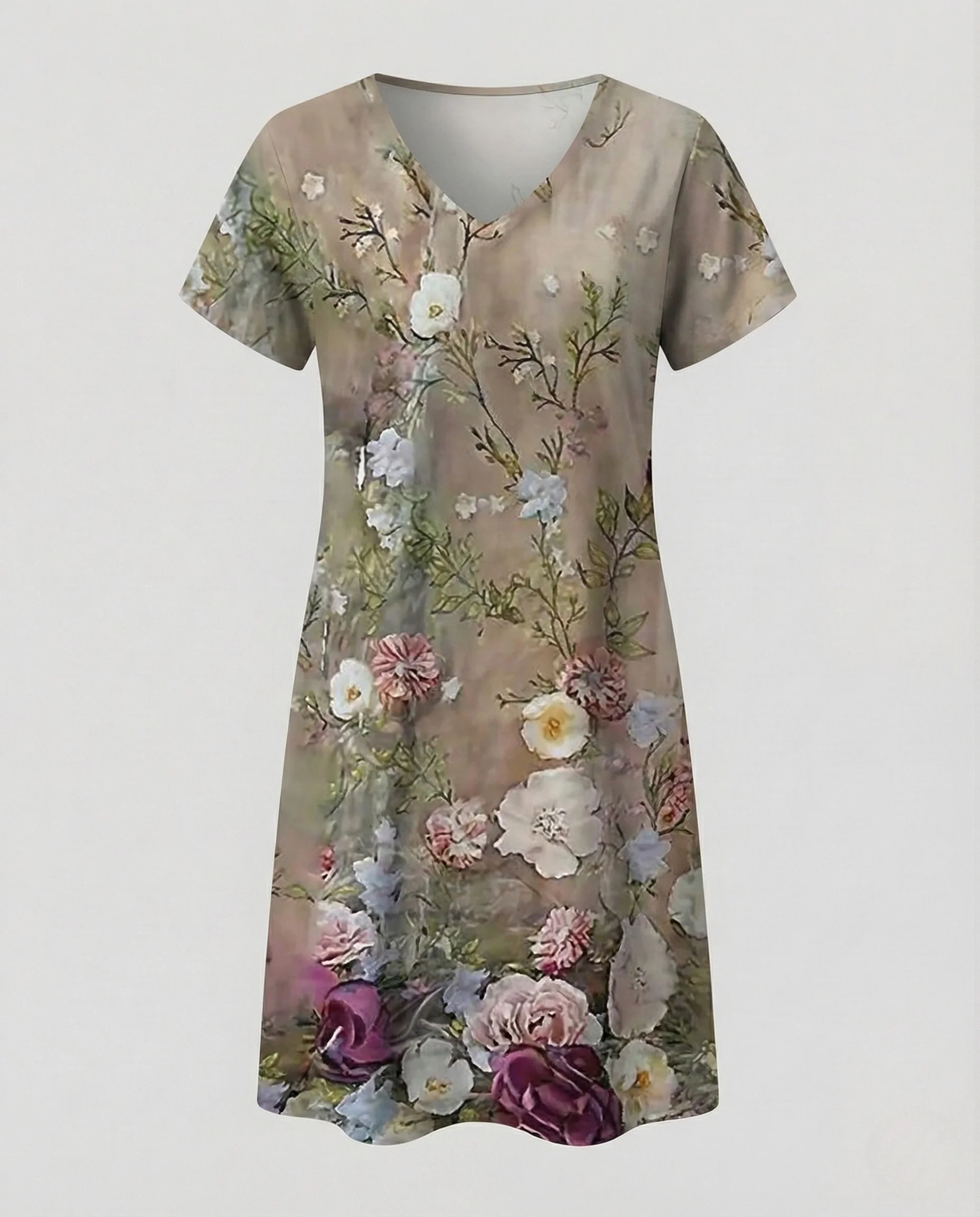 Damen Viskose Jersey Kleid mit Print - Image 16