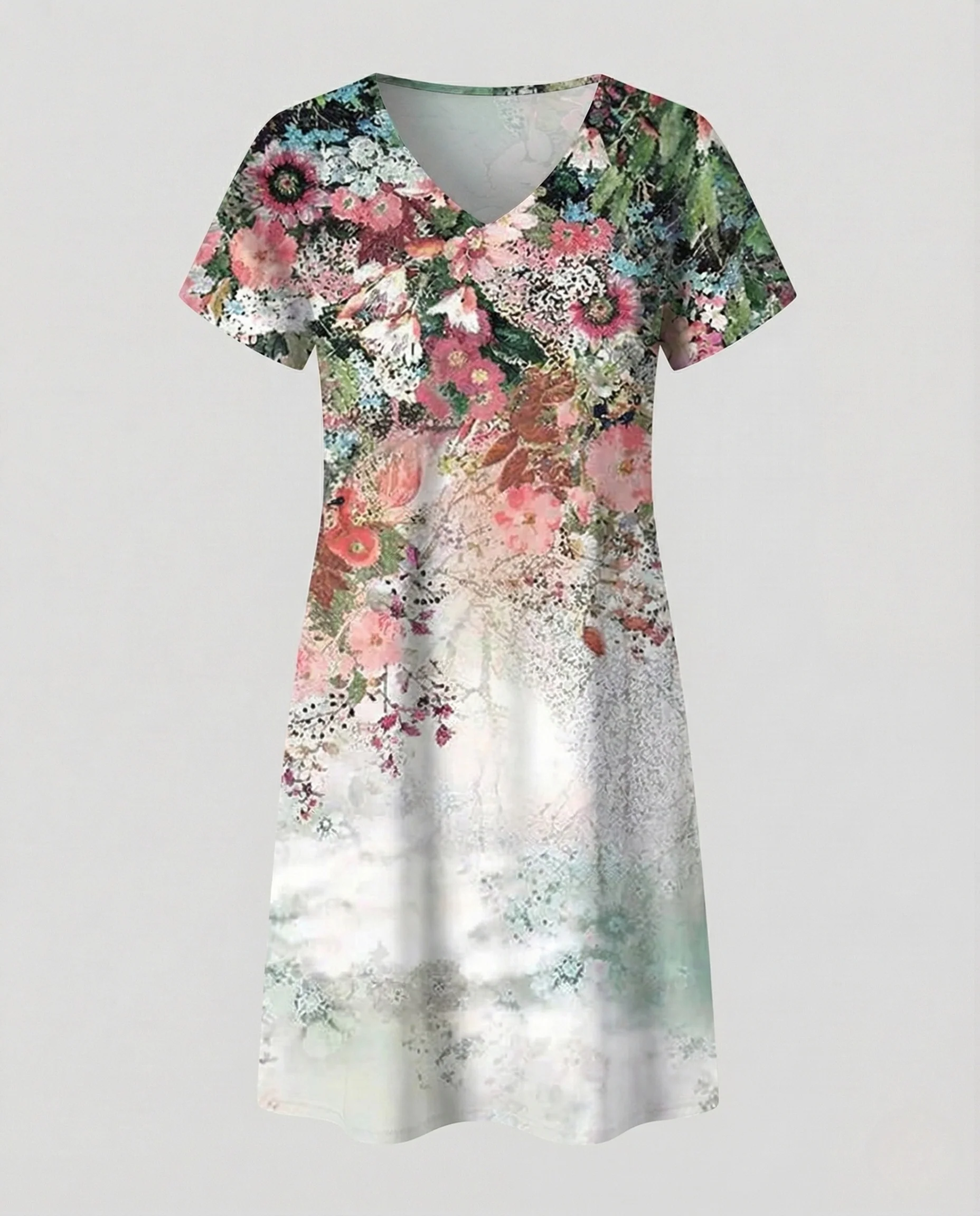 Damen Viskose Jersey Kleid mit Print - Image 8