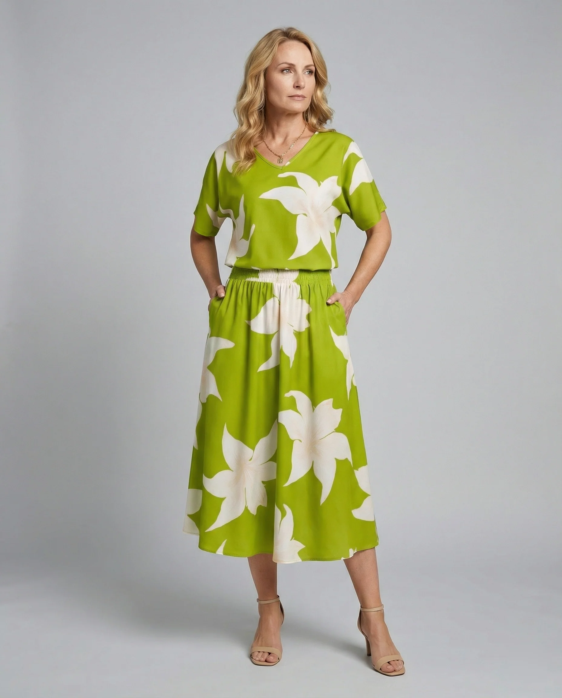Damen Zweiteiler Set Sommer Floral - Image 2