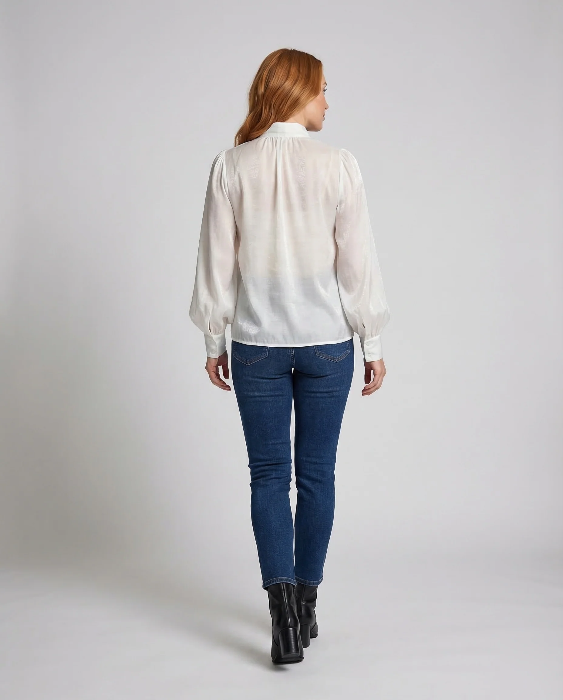 Damen Satinbluse Luxus - Image 3