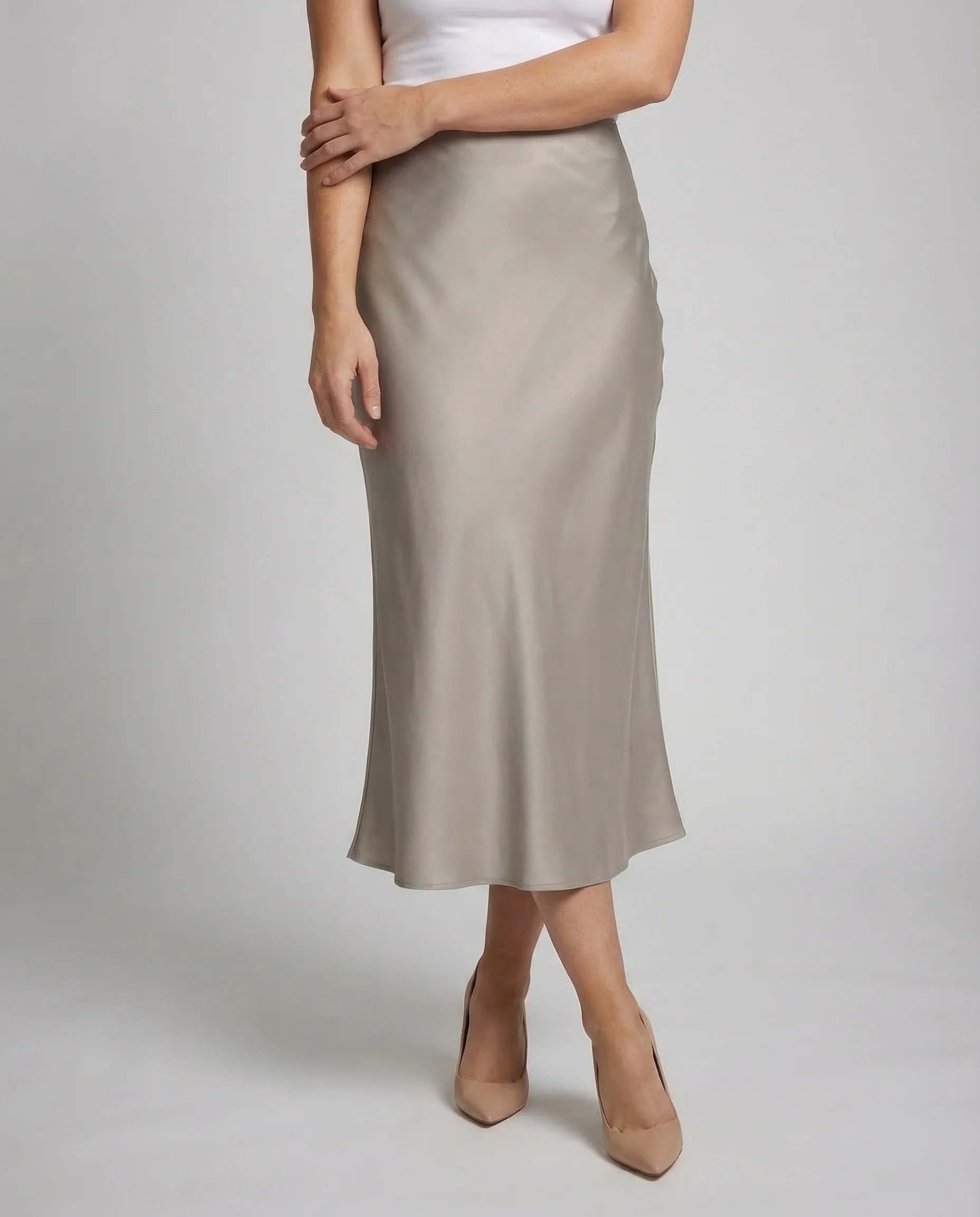 Damen Satinrock Maxi Elegant - Image 2