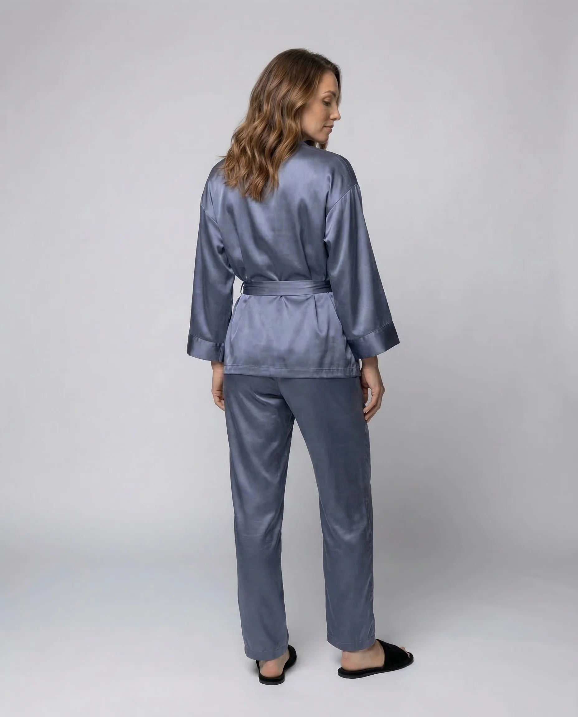 Damen Satin Pyjama Set - Image 2