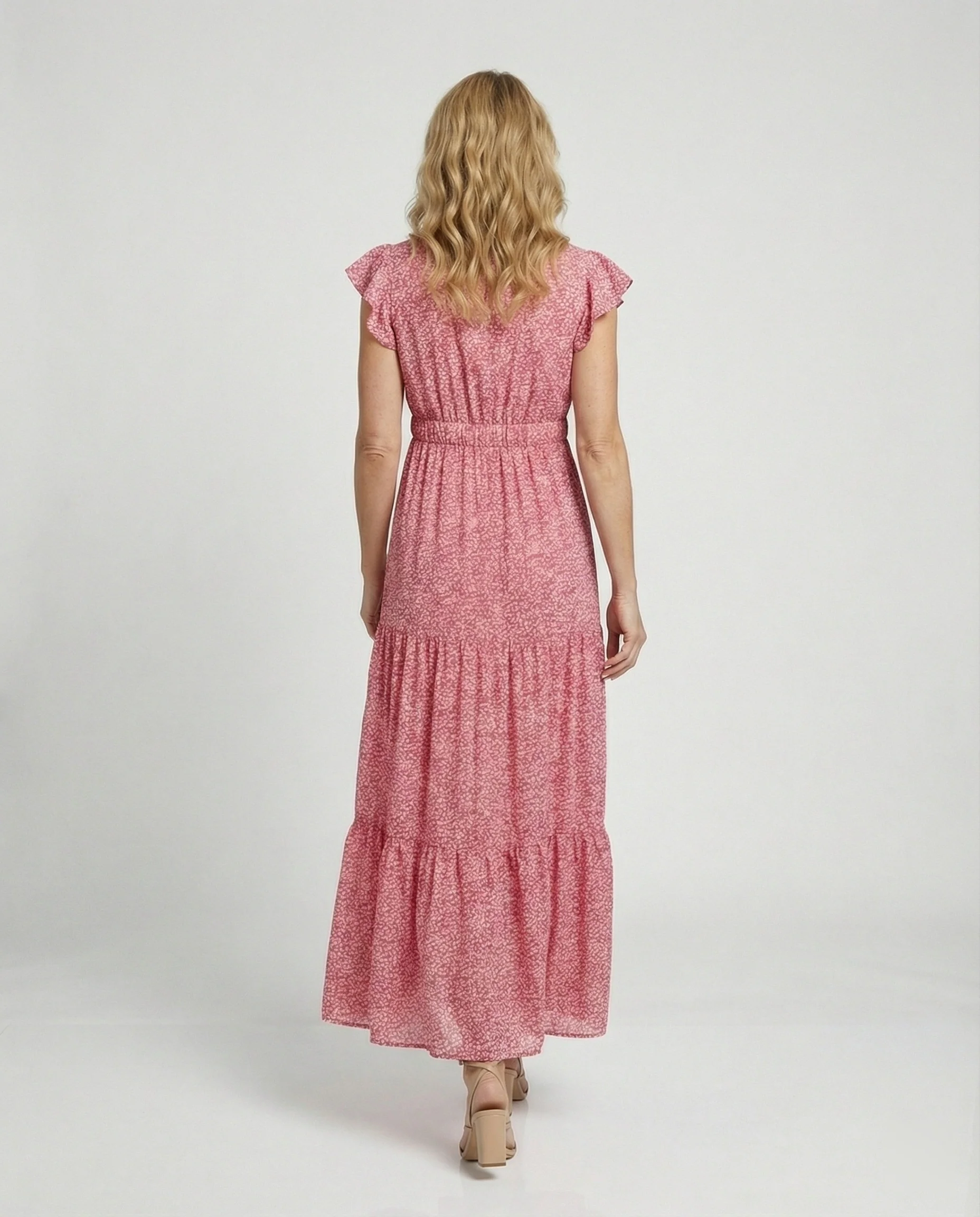 Damen Maxikleid Sommer Smokbund - Image 2