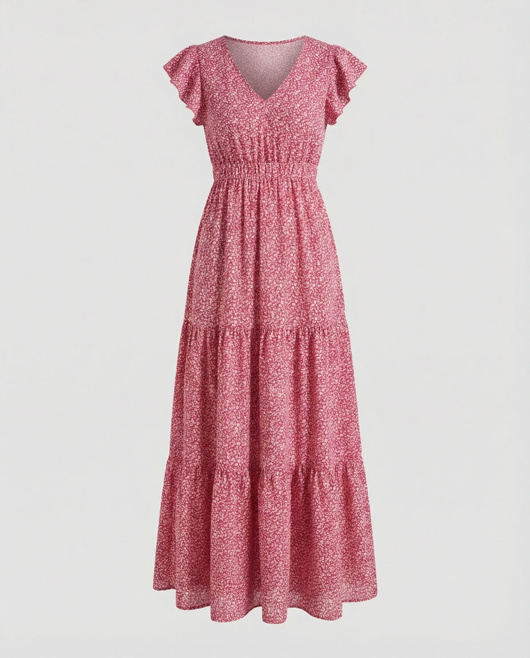 Damen Maxikleid Sommer Smokbund - Image 4