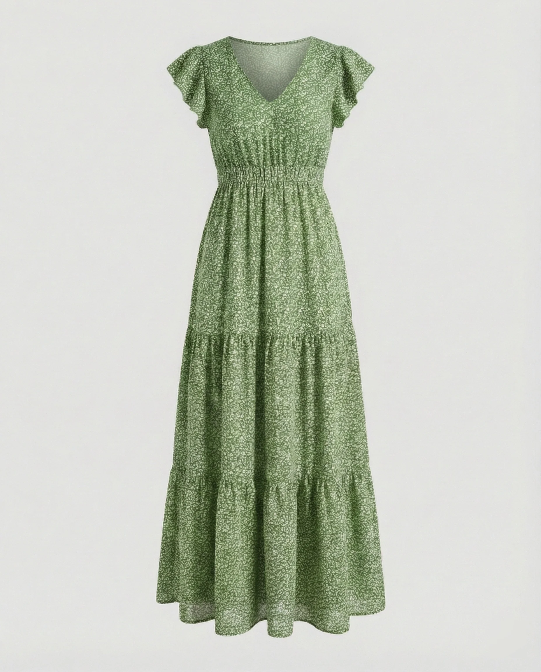 Damen Maxikleid Sommer Smokbund - Image 6