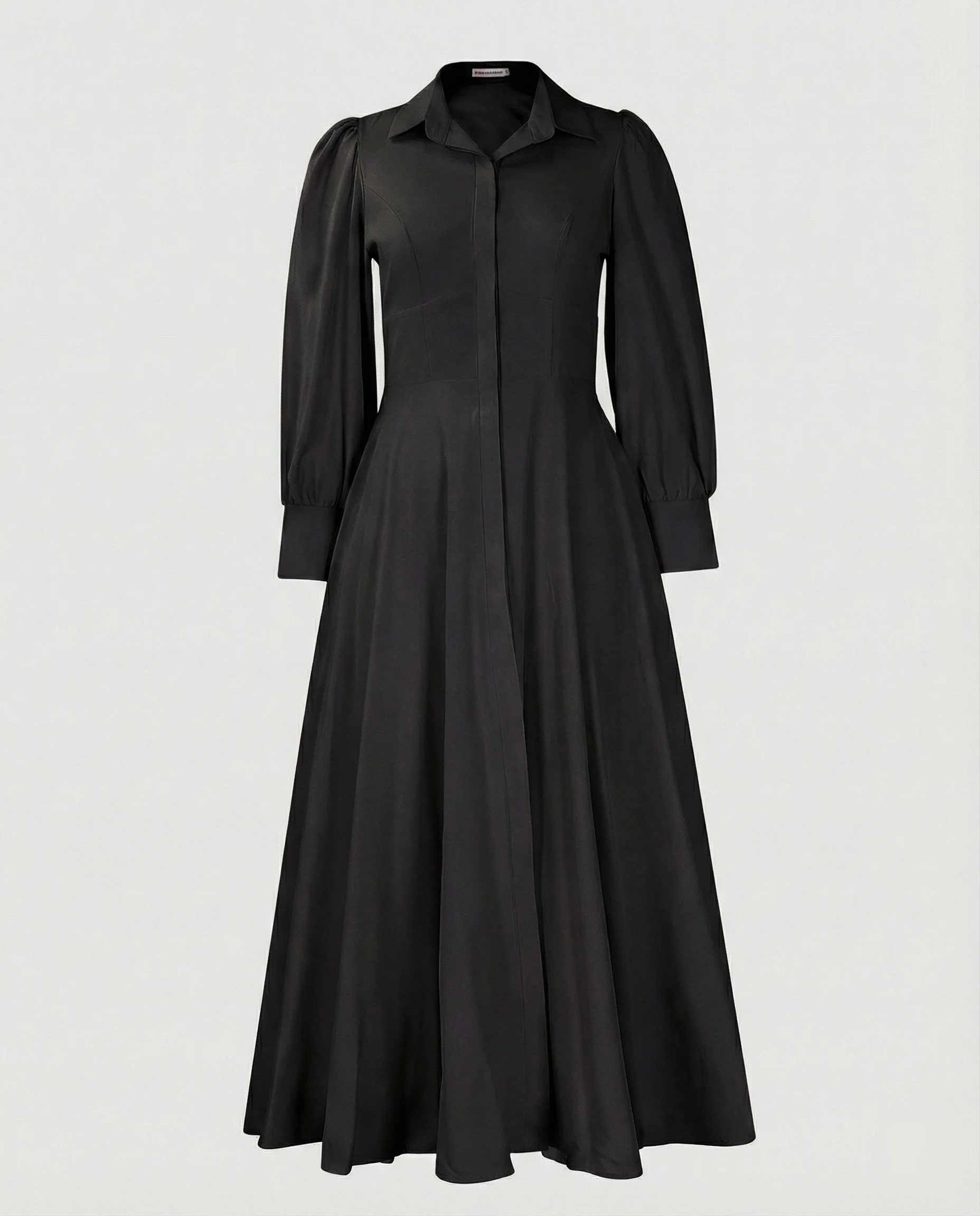 Damen Hemdkleid Maxi mit Ballonärmeln - Image 5