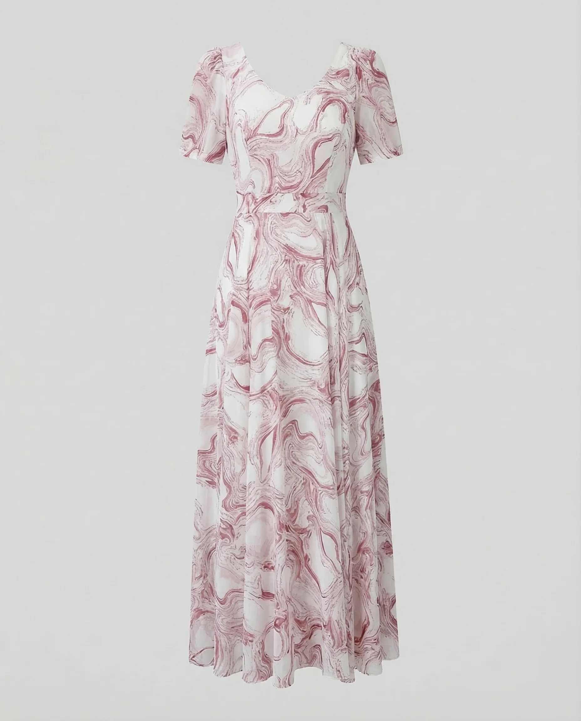 Damen Maxikleid Marmorprint - Image 6