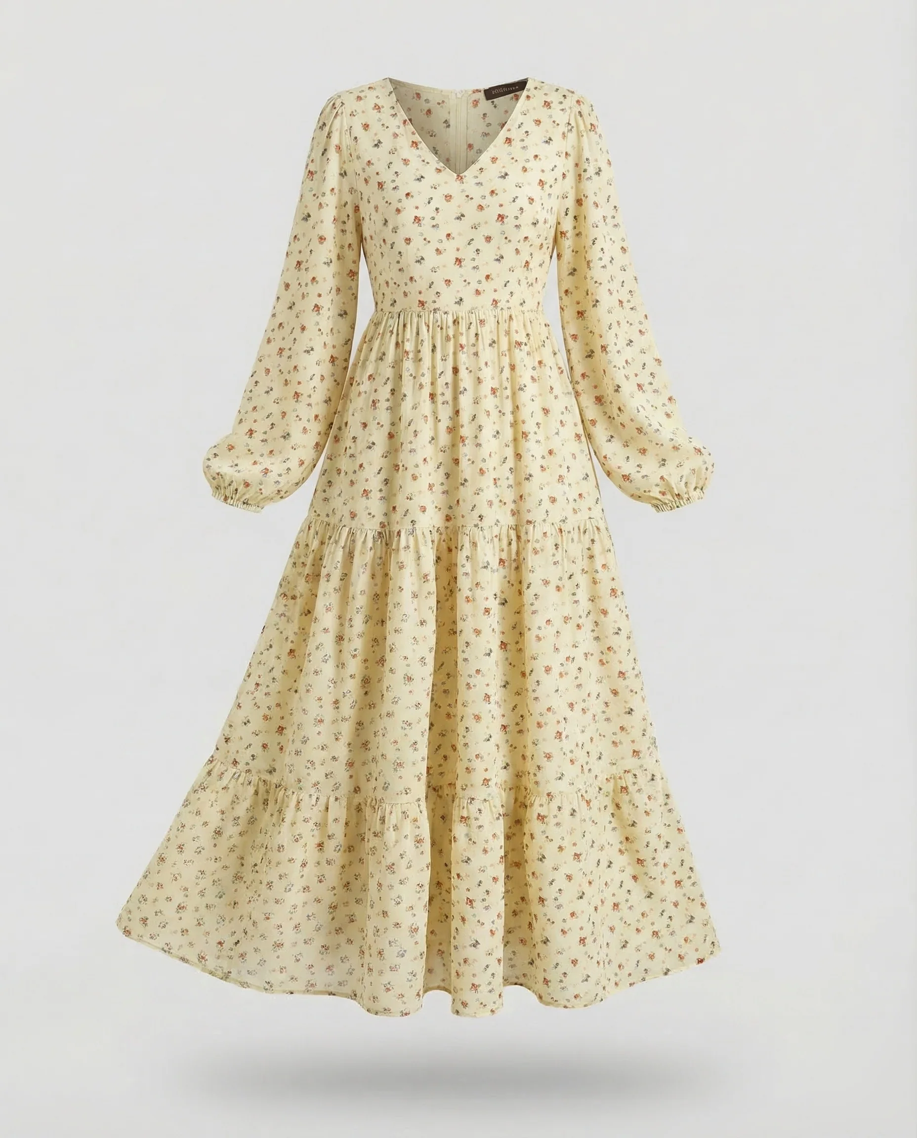 Damen Maxikleid Blumen Stufen - Image 8