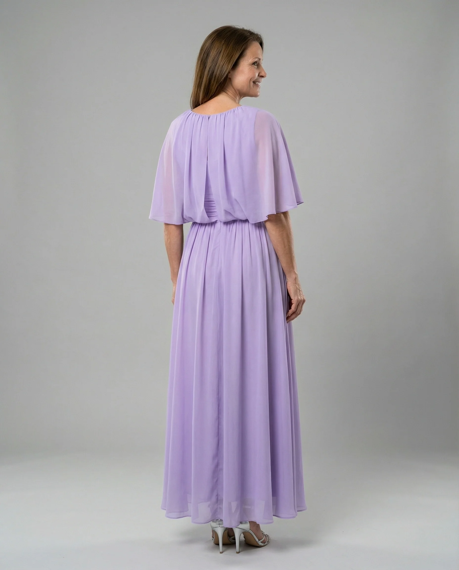 Maxikleid Sommer mit Capeärmeln - Image 3