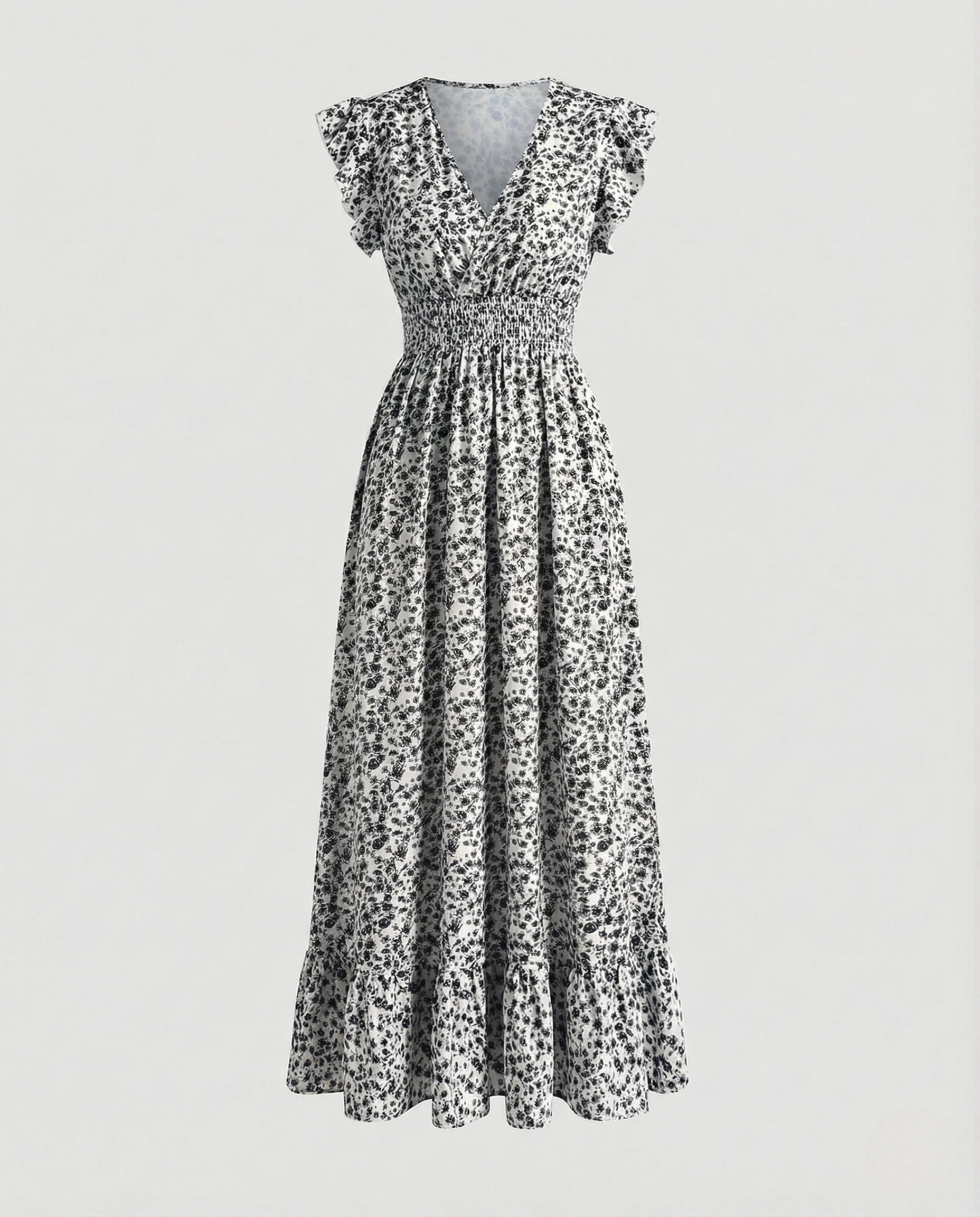 Maxikleid Damen Smokoberteil - Image 8