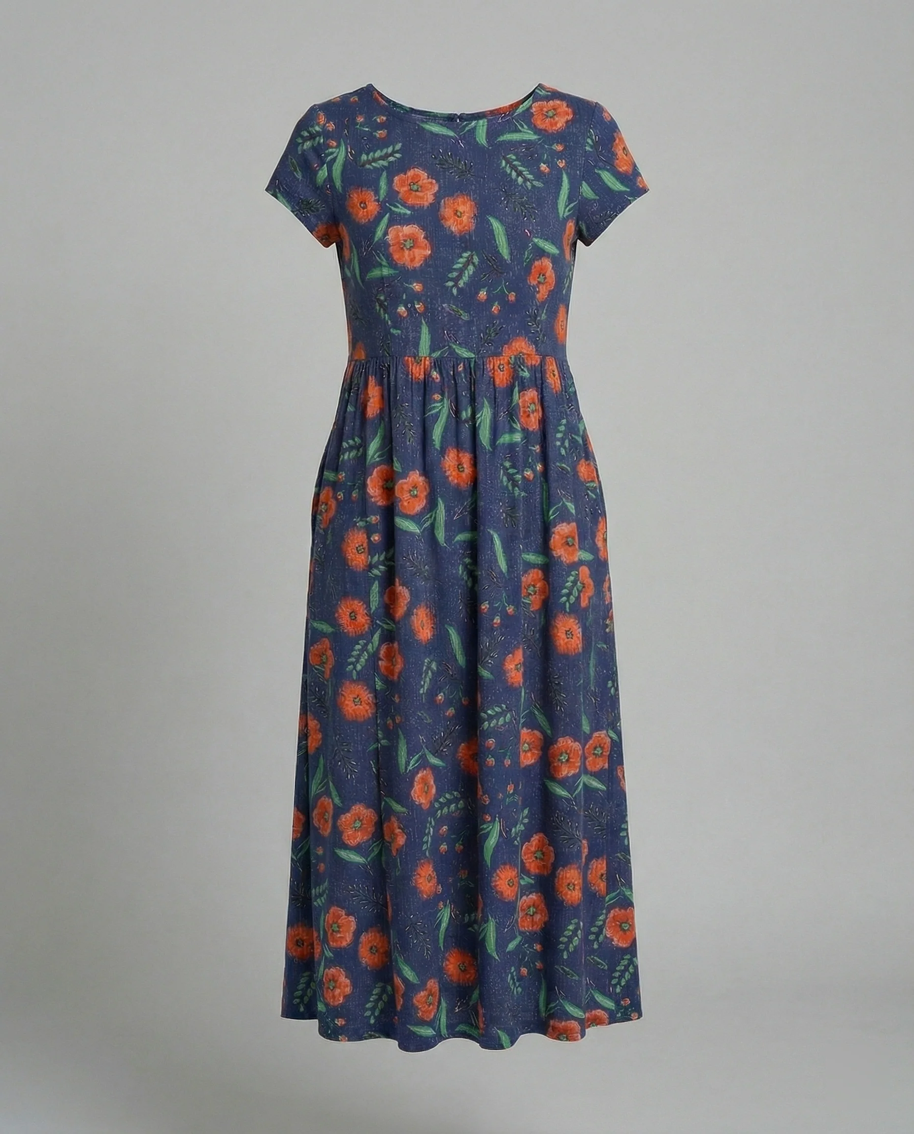 Damen Maxikleid Patchwork A-Linie - Image 4