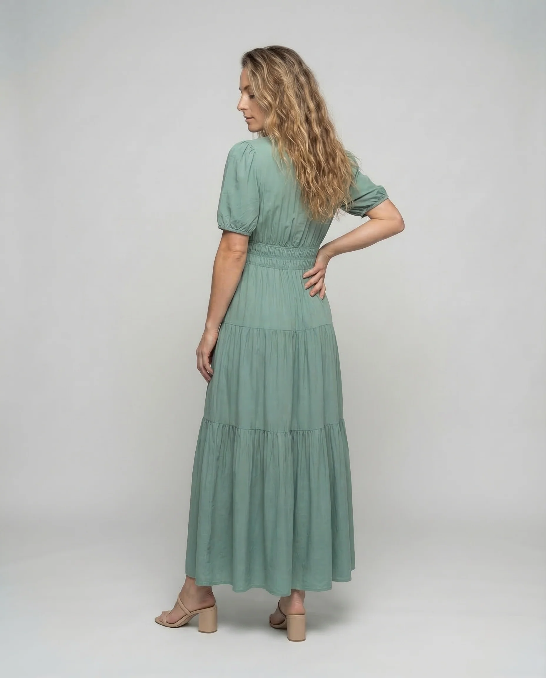 Damen Maxikleid Ethno Print - Image 4