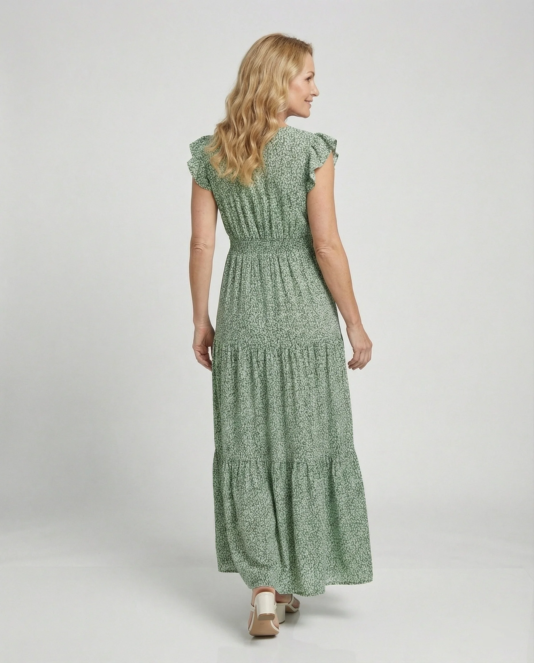 Damen Maxikleid Sommer Smock Oberteil - Image 2