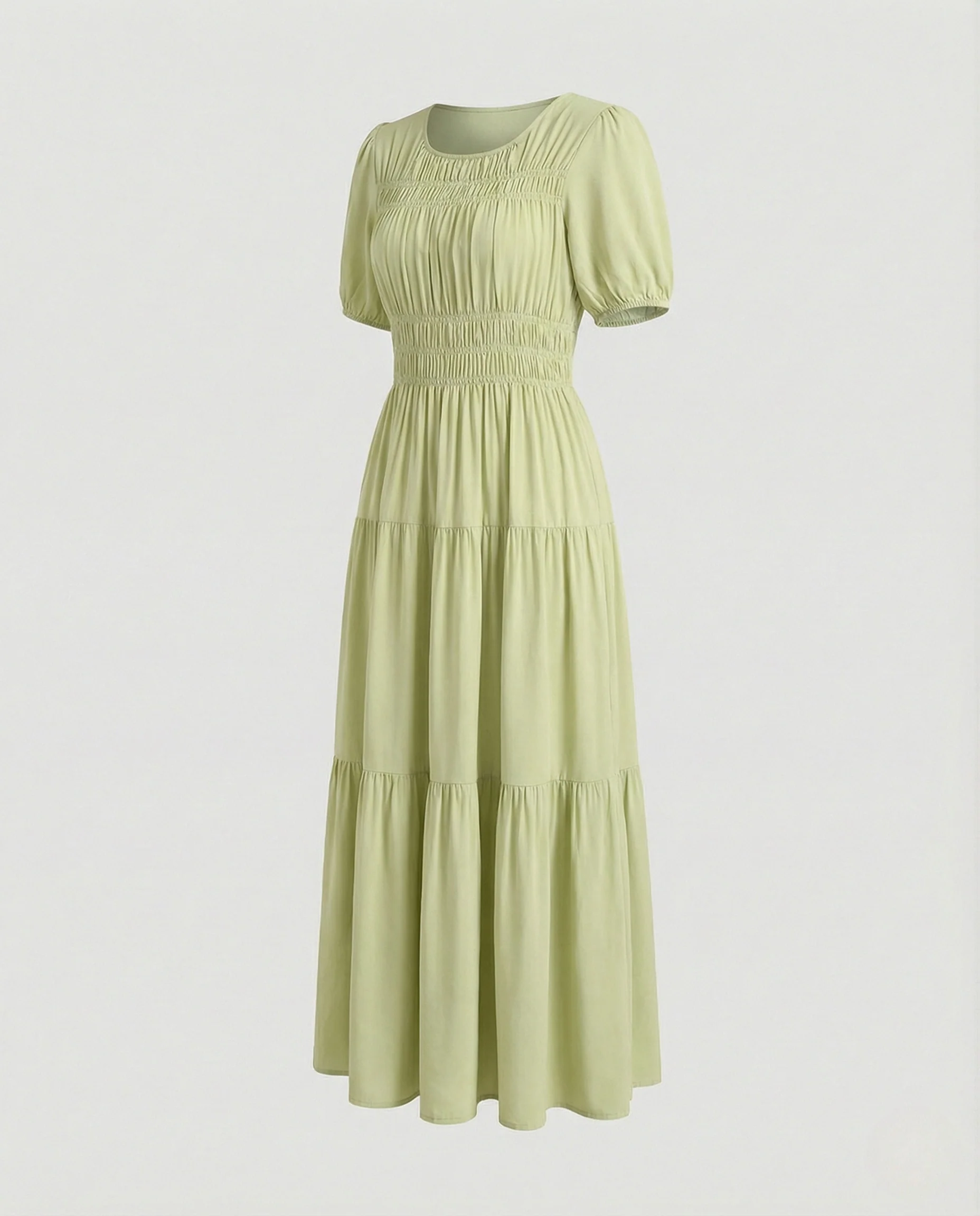 Damen Maxikleid mit Ethnomuster und Volantrock - Image 11