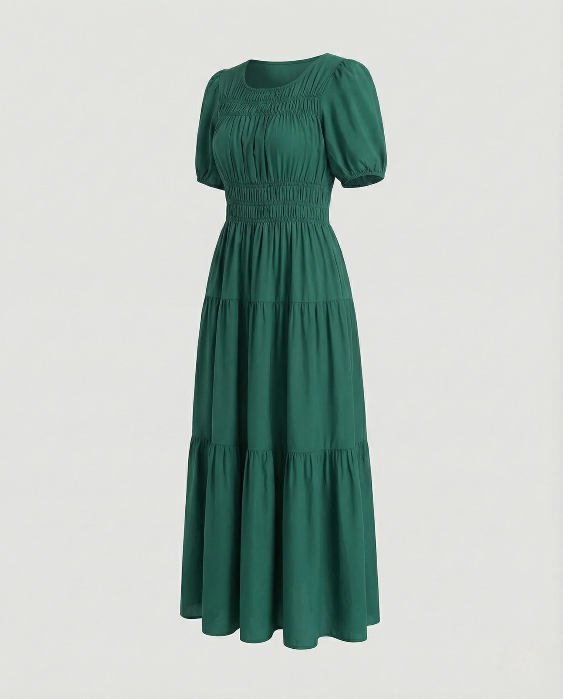 Damen Maxikleid mit Ethnomuster und Volantrock - Image 12