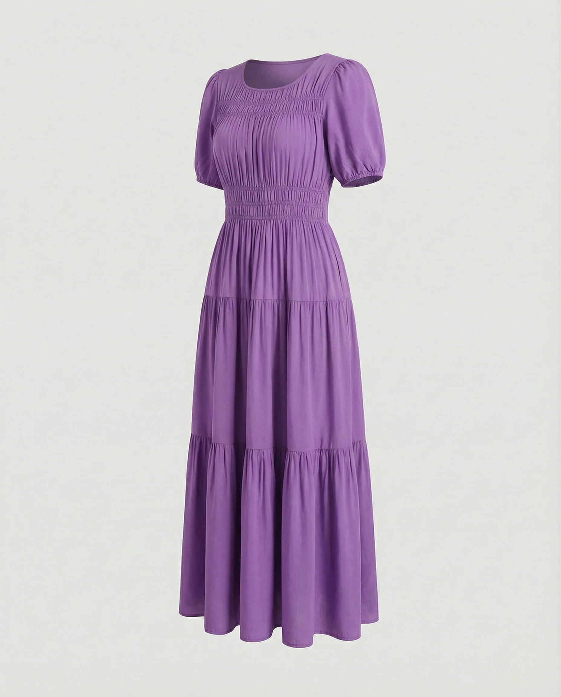 Damen Maxikleid mit Ethnomuster und Volantrock - Image 13