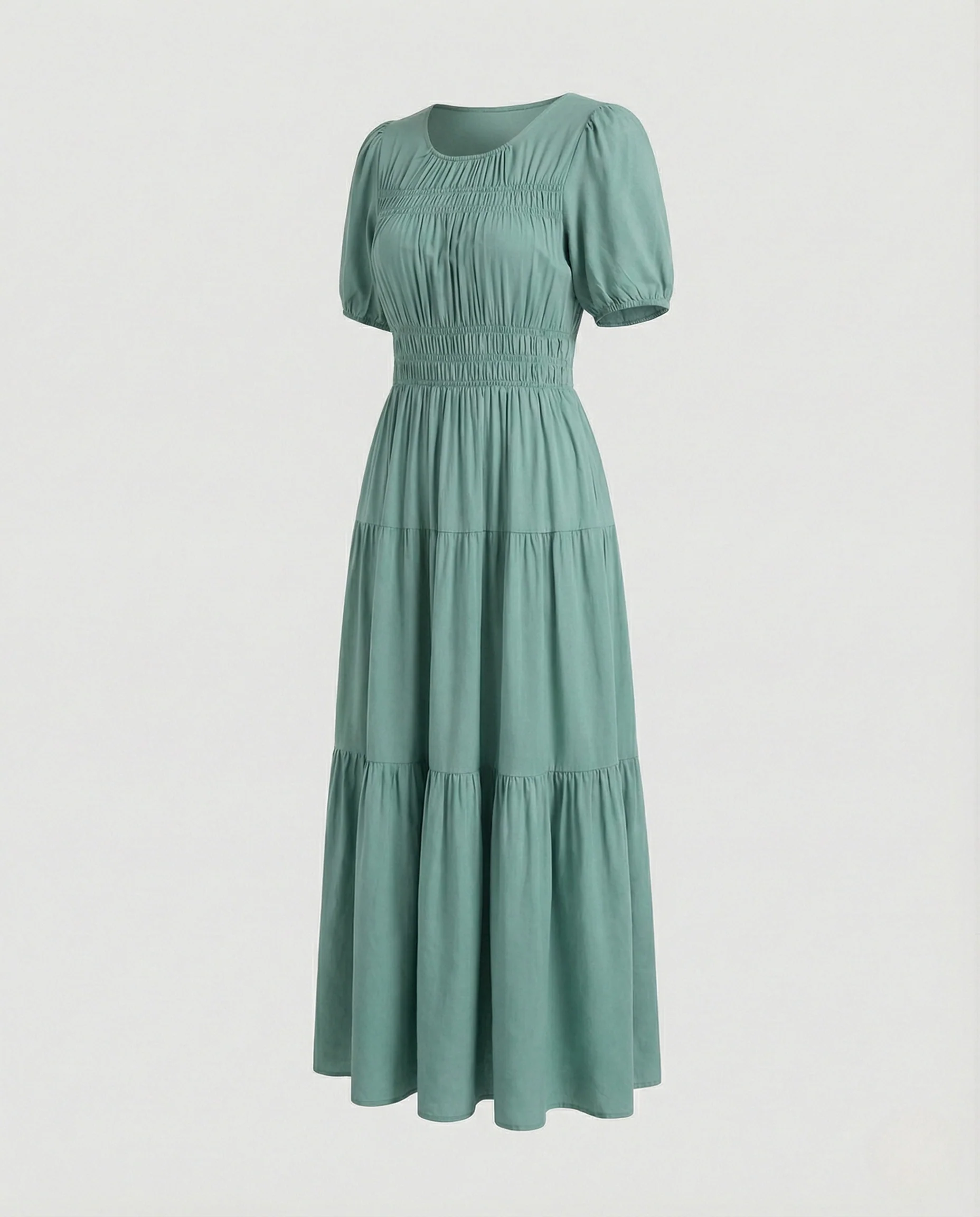 Damen Maxikleid mit Ethnomuster und Volantrock - Image 14