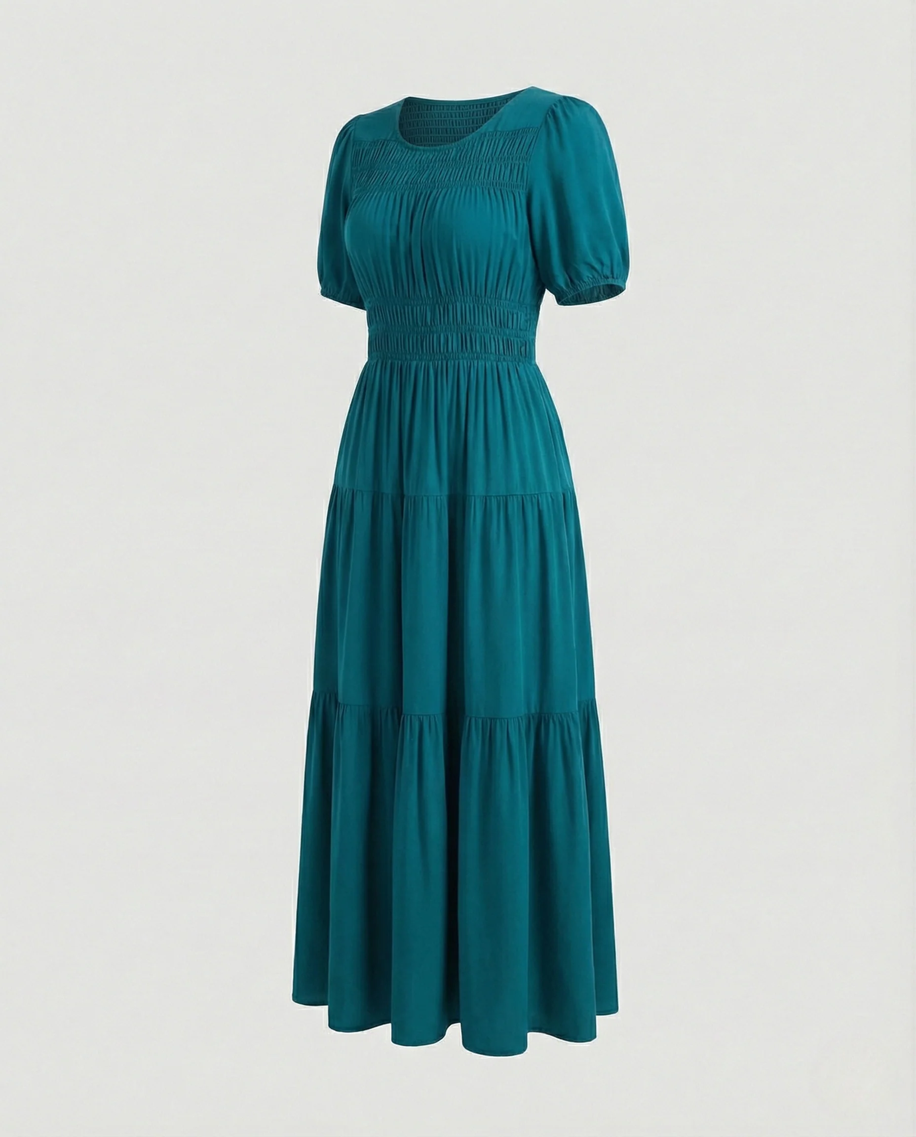 Damen Maxikleid mit Ethnomuster und Volantrock - Image 16