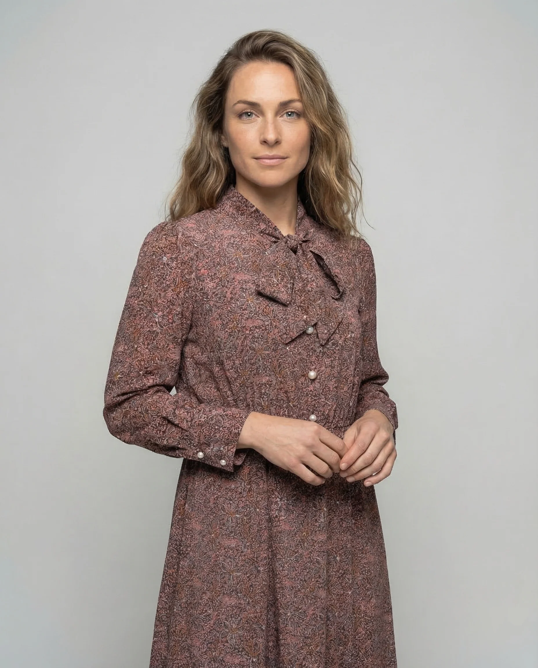 Maxikleid Damen Schluppenkragen - Image 2