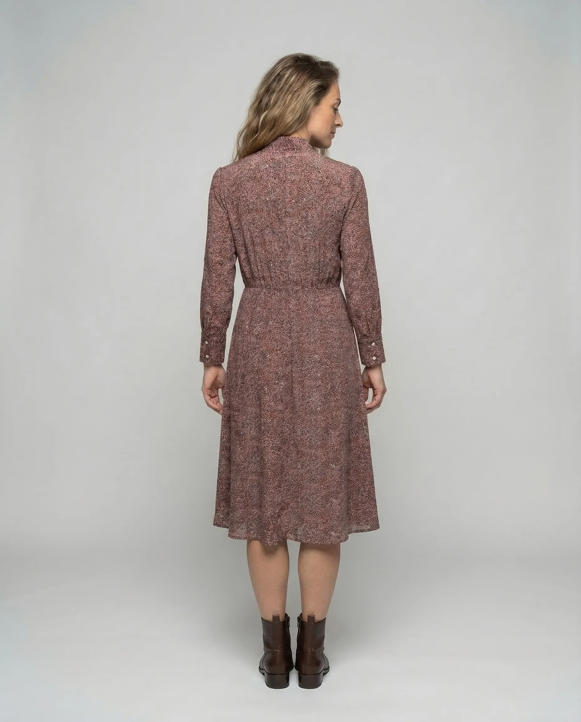 Maxikleid Damen Schluppenkragen - Image 4