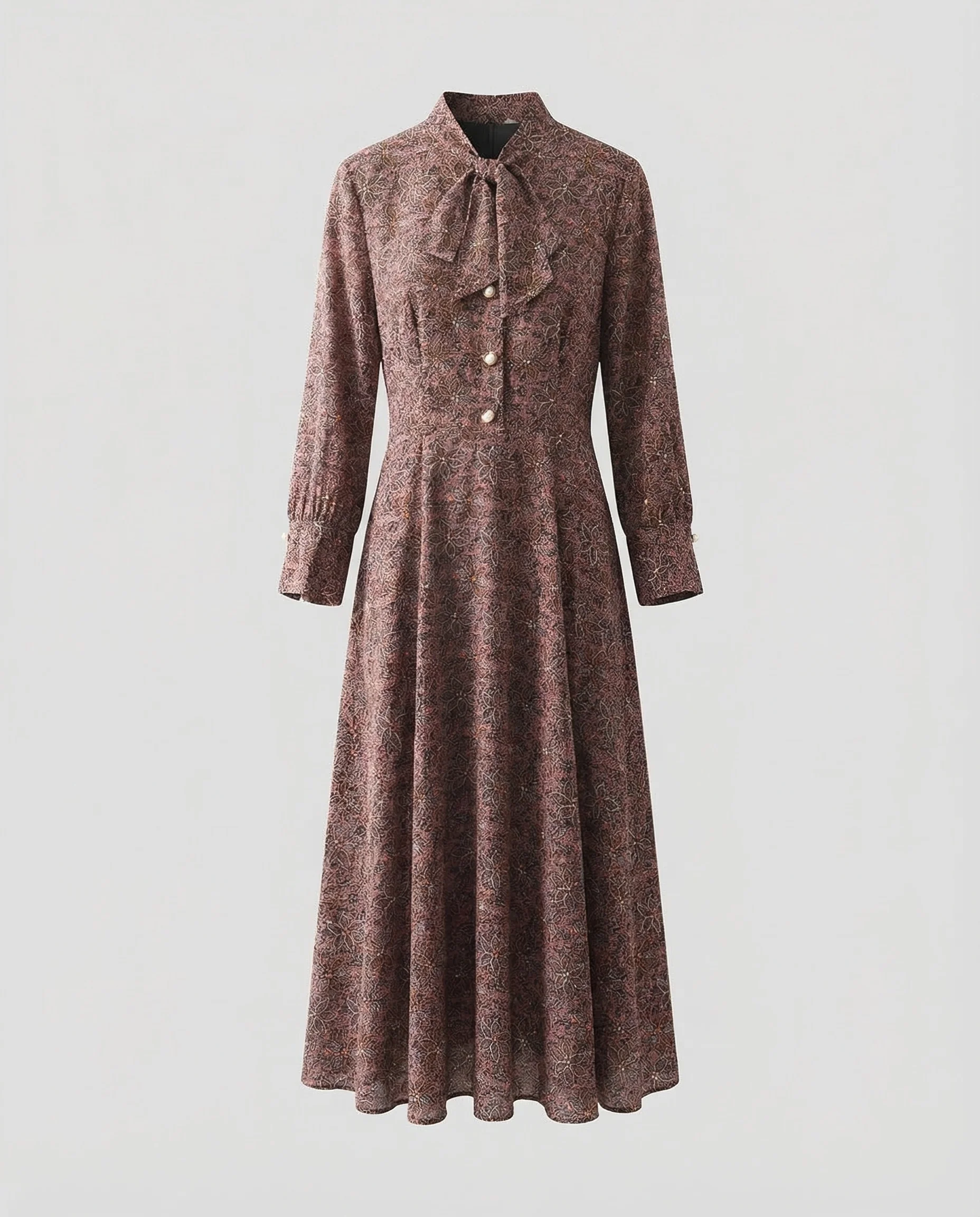 Maxikleid Damen Schluppenkragen - Image 5