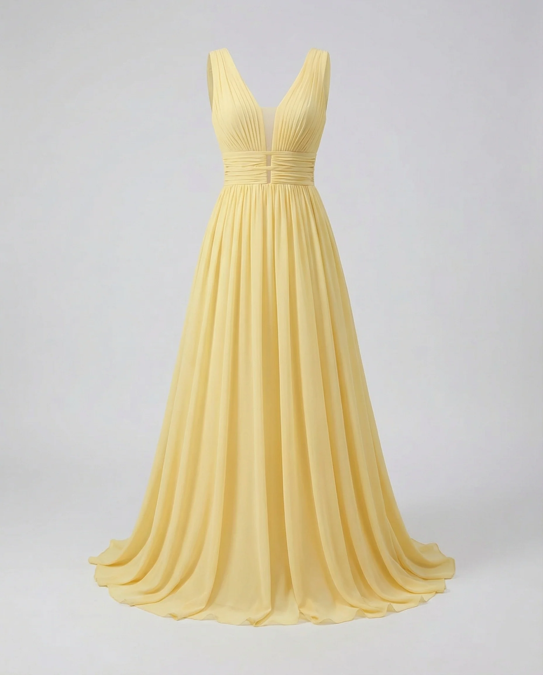 Damen Maxikleid Chiffon mit Cut Out - Image 4