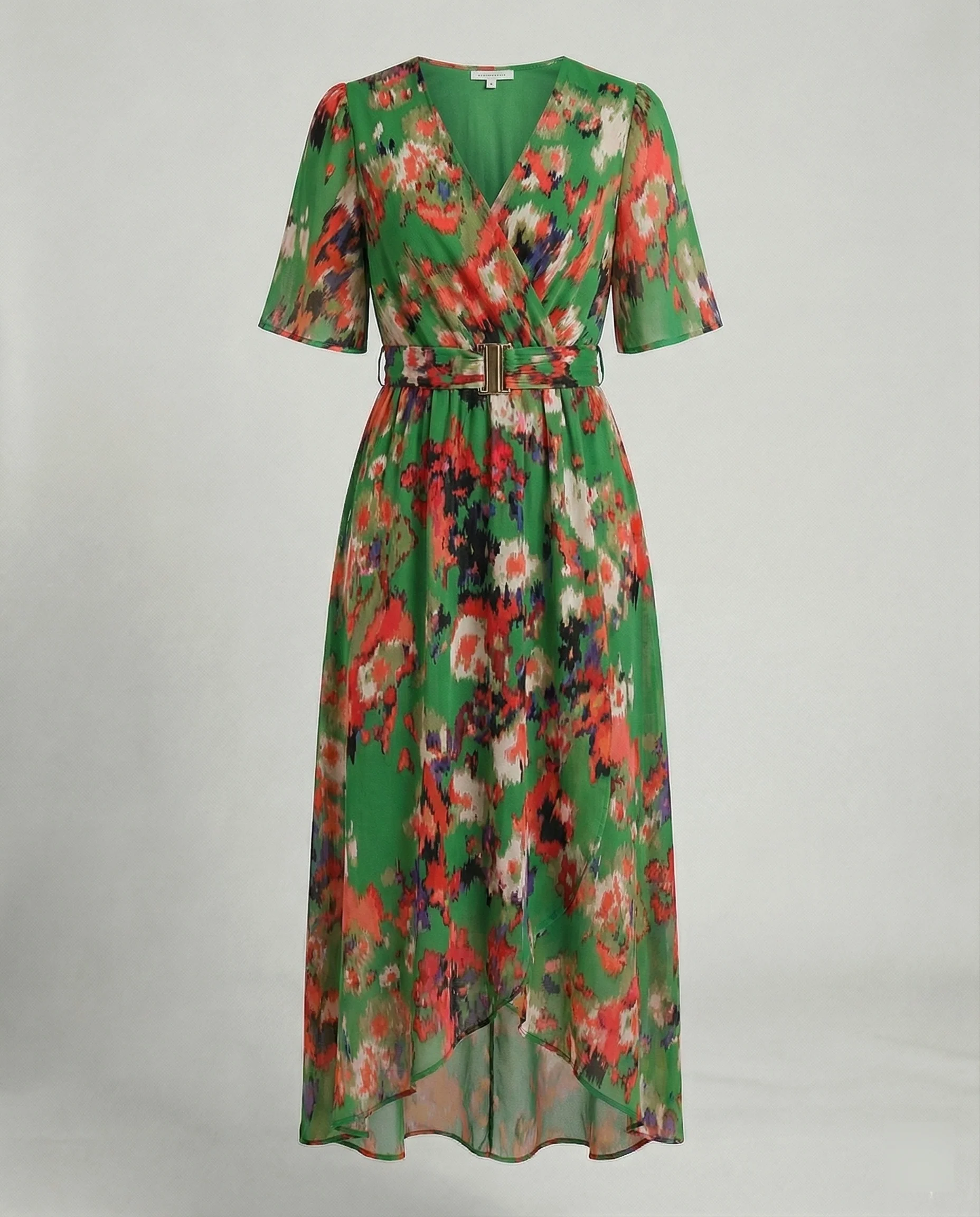 Damen Maxikleid mit Gürtel asymmetrisch - Image 6