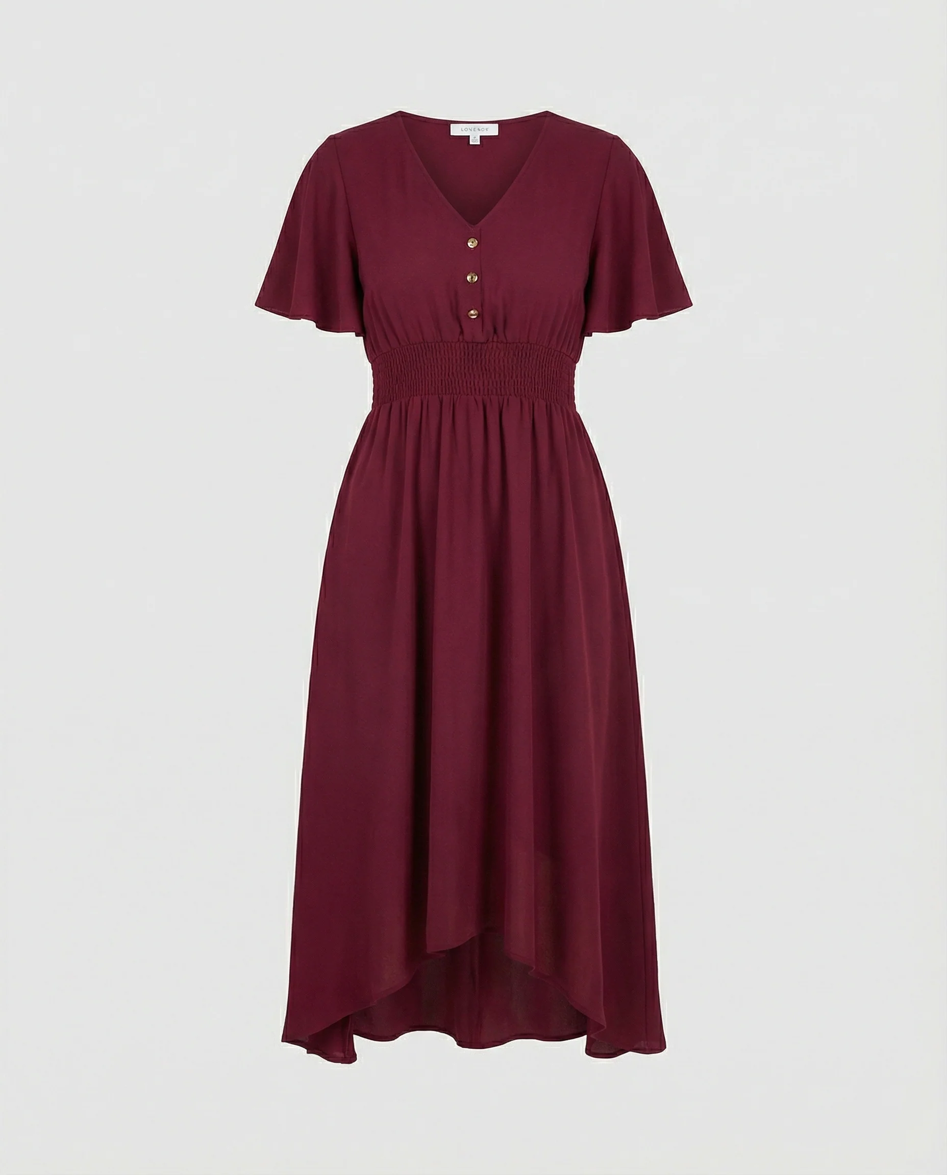 Maxikleid Sommer mit V-Ausschnitt und Flatterärmeln - Image 4