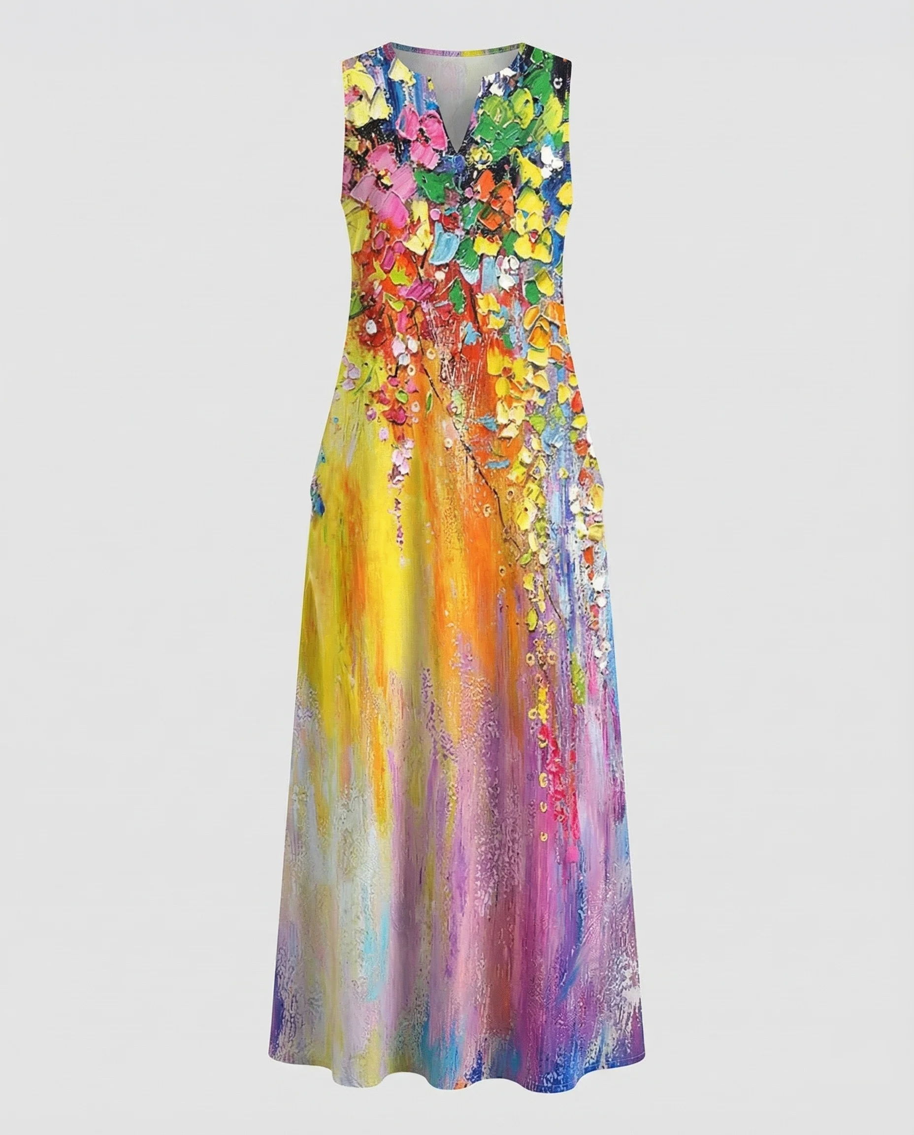 Damen Maxikleid Print A Linie - Image 5