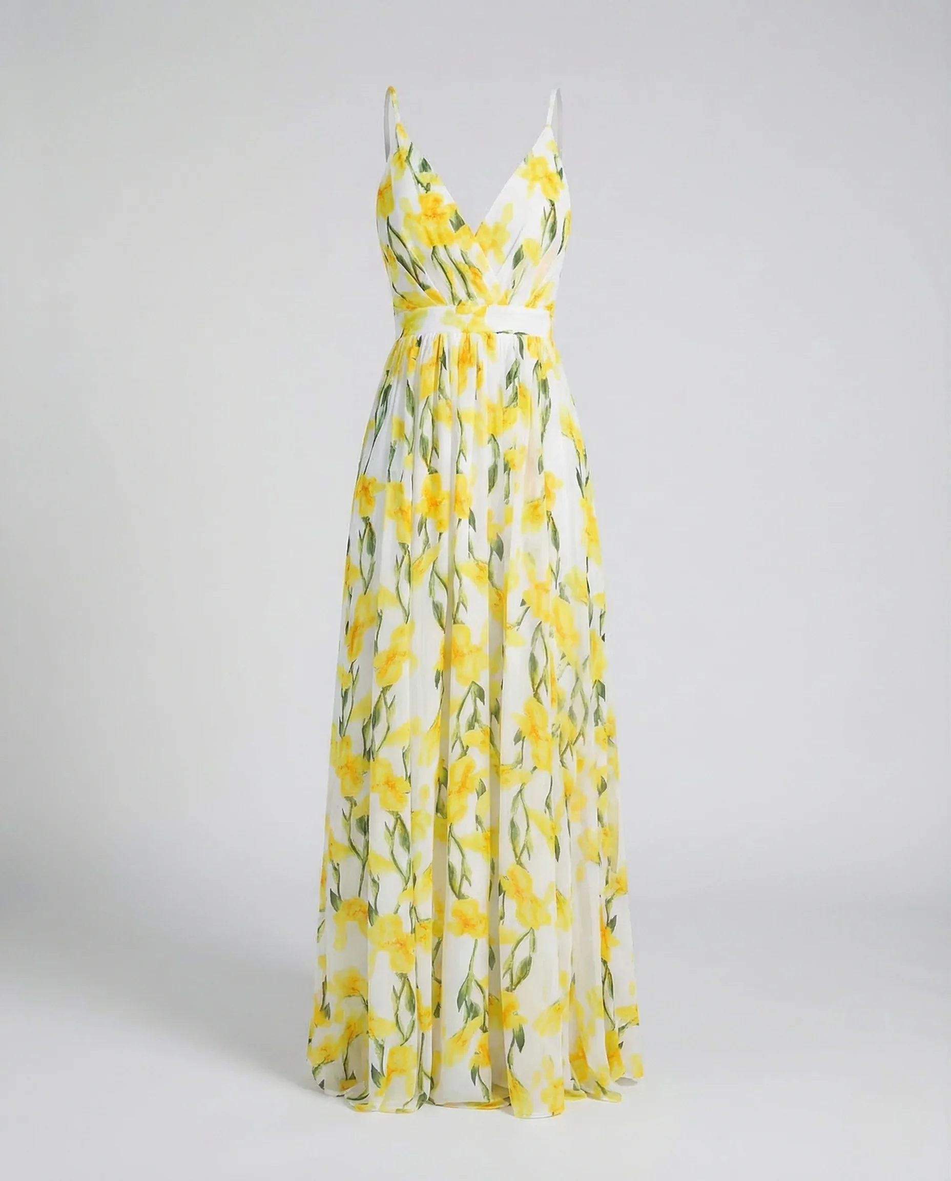 Damen Wickel Maxikleid Gürtel - Image 6