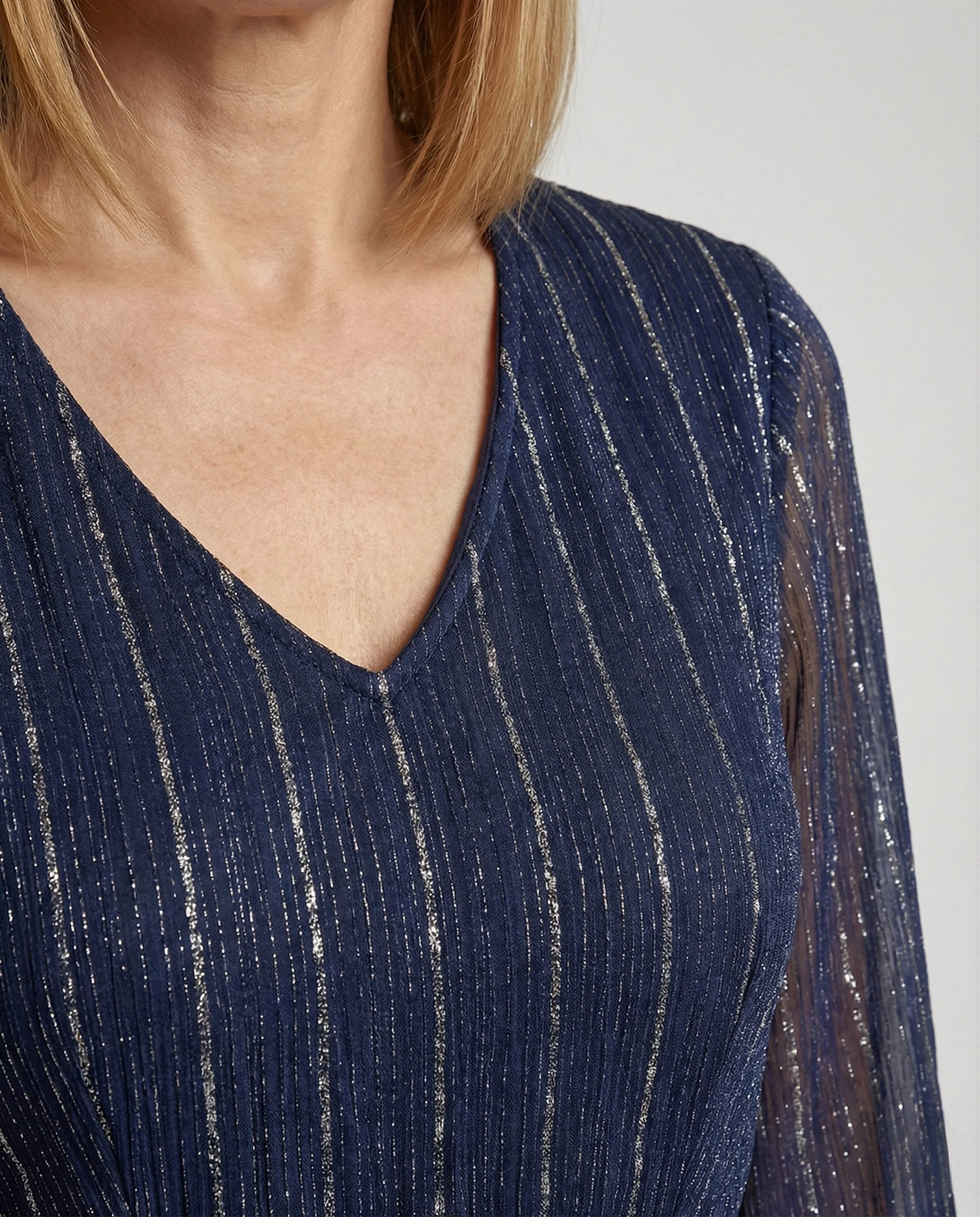 Maxikleid Damen Lurex Tailliert - Image 3