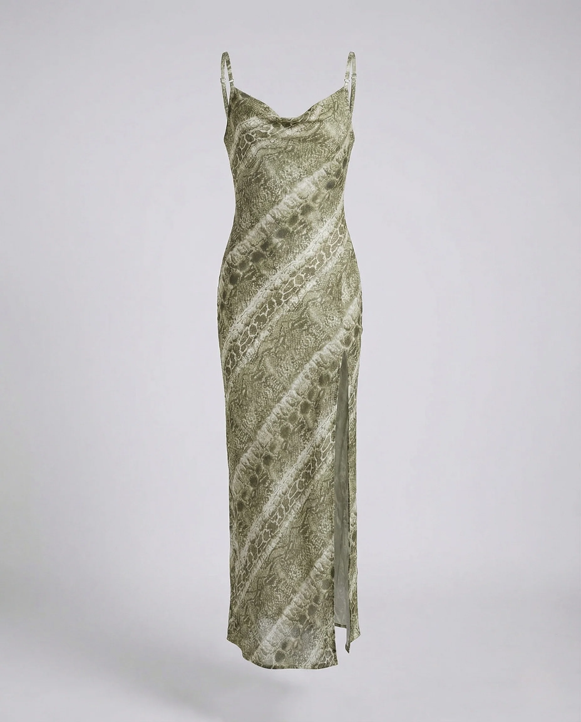 Damen Maxikleid Wasserfall Ausschnitt - Image 5