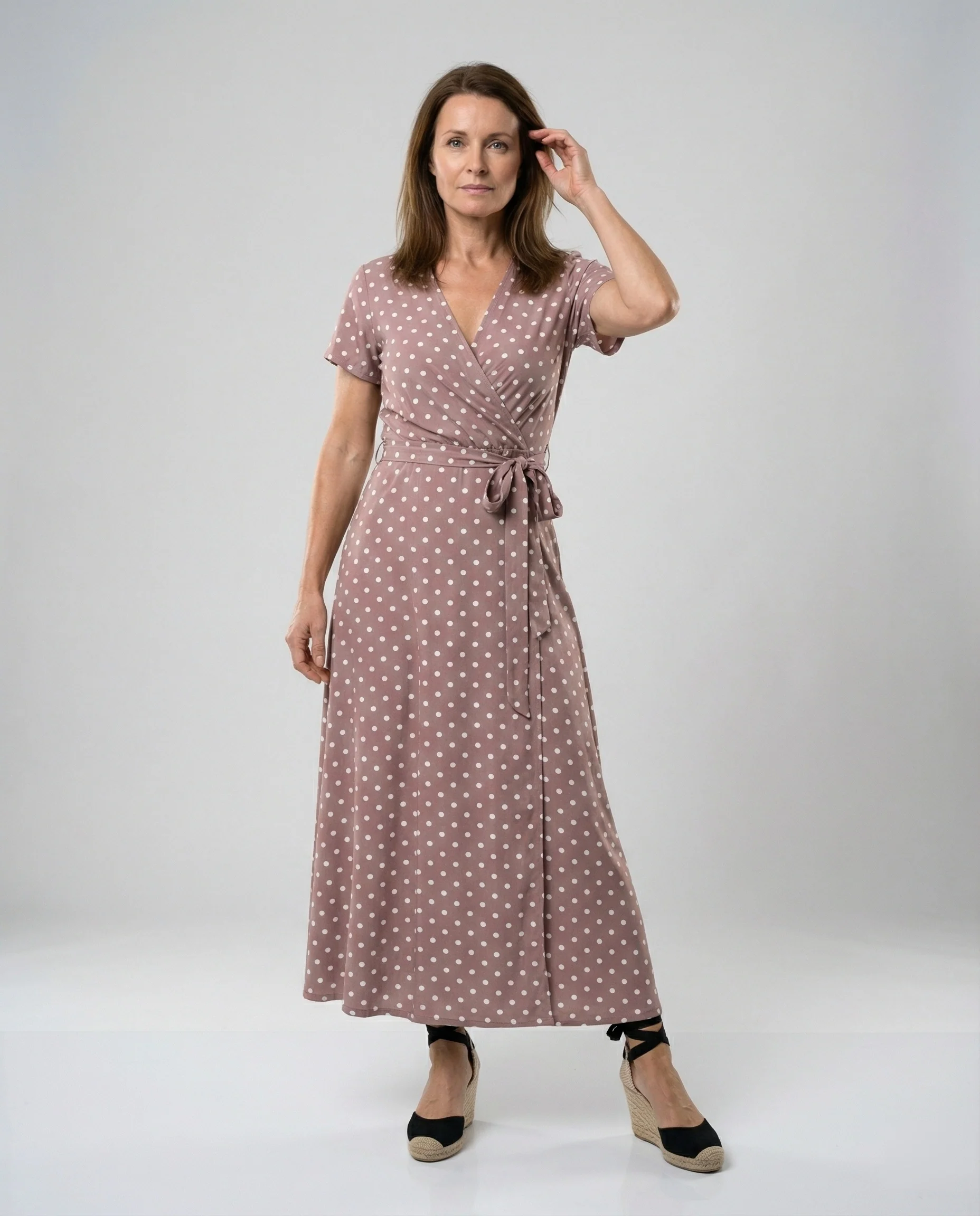 Damen Wickel Maxikleid mit Schlitz - Image 7