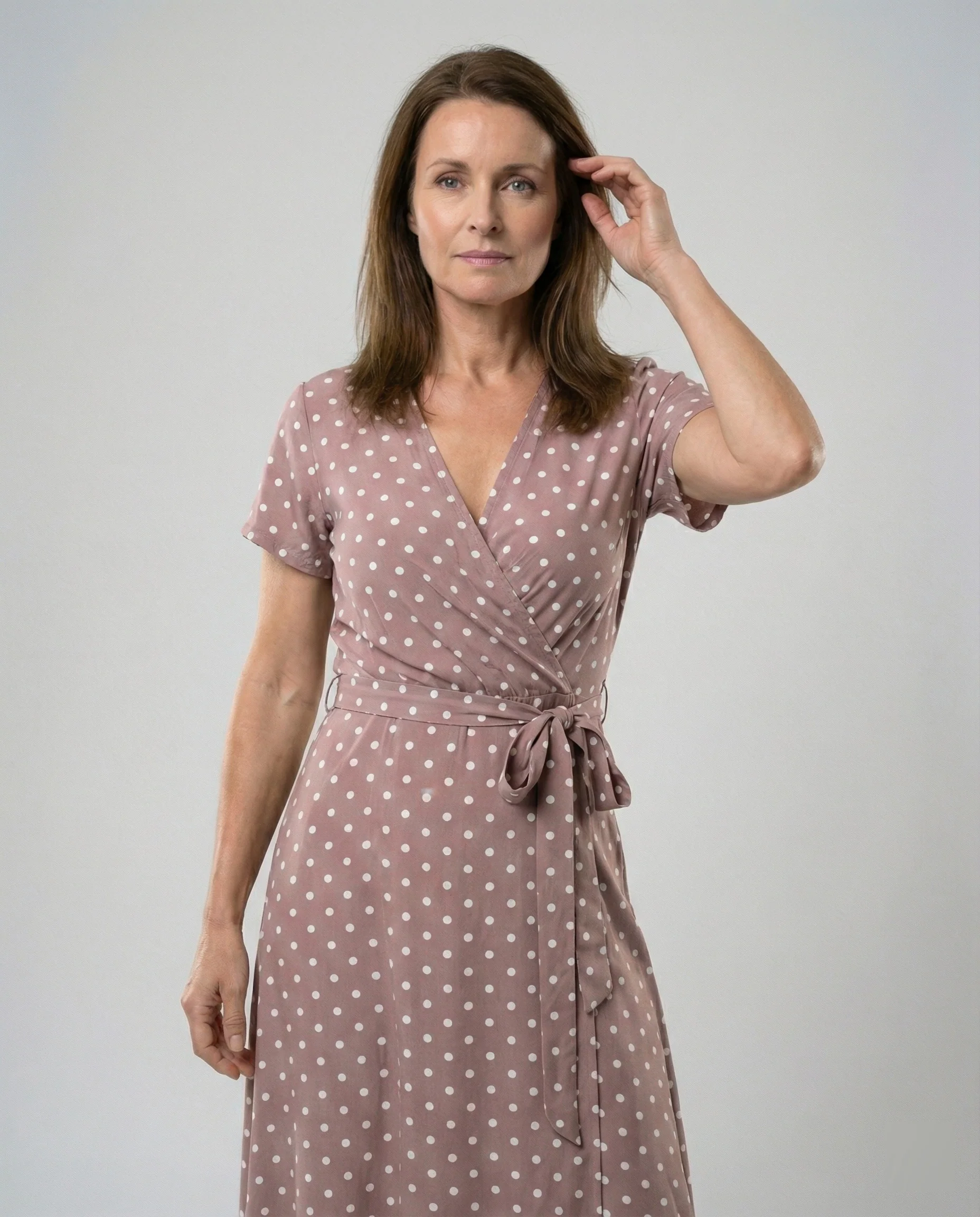 Damen Wickel Maxikleid mit Schlitz - Image 8
