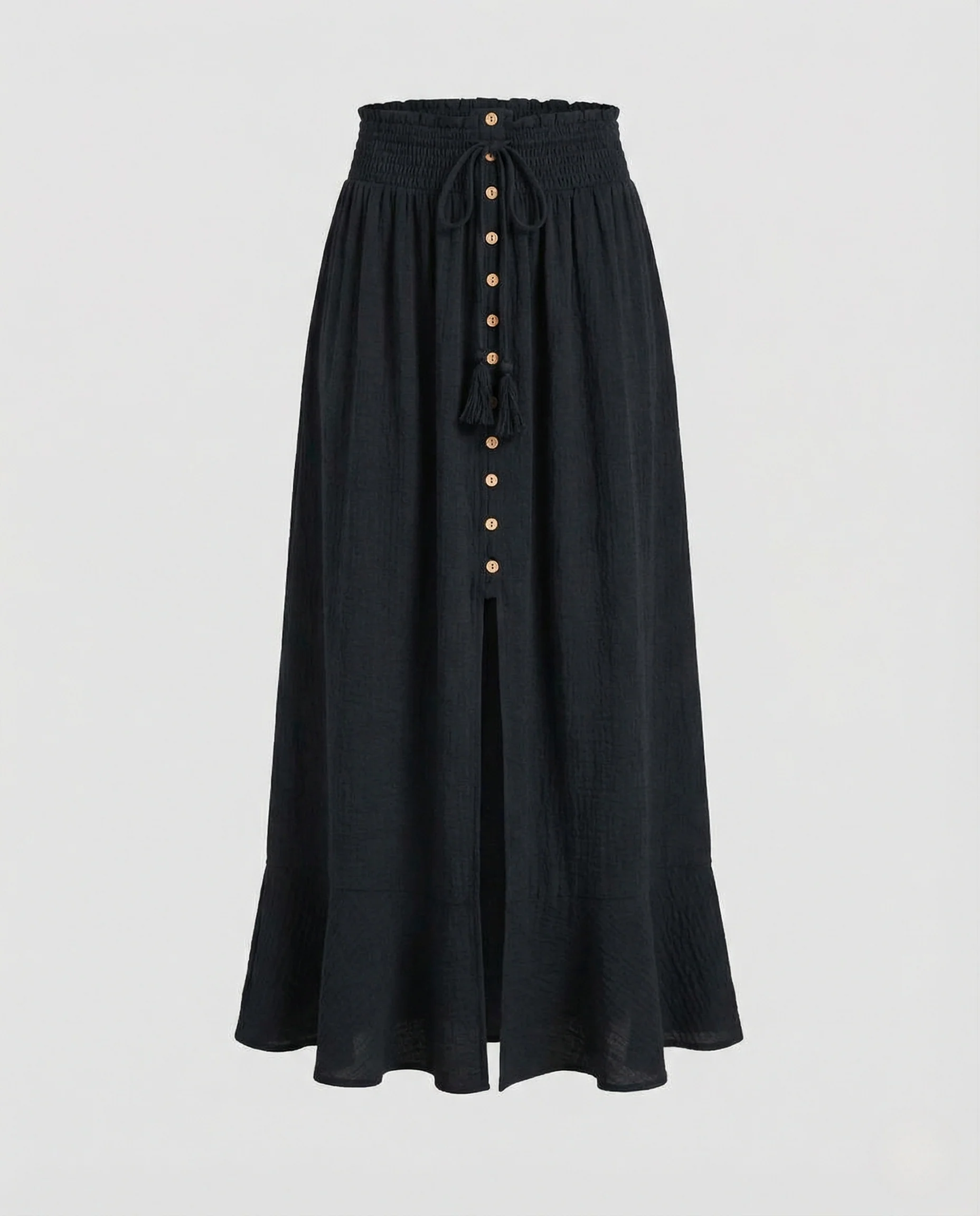 Damen Maxirock mit Knopfleiste und Schlitz - Image 6