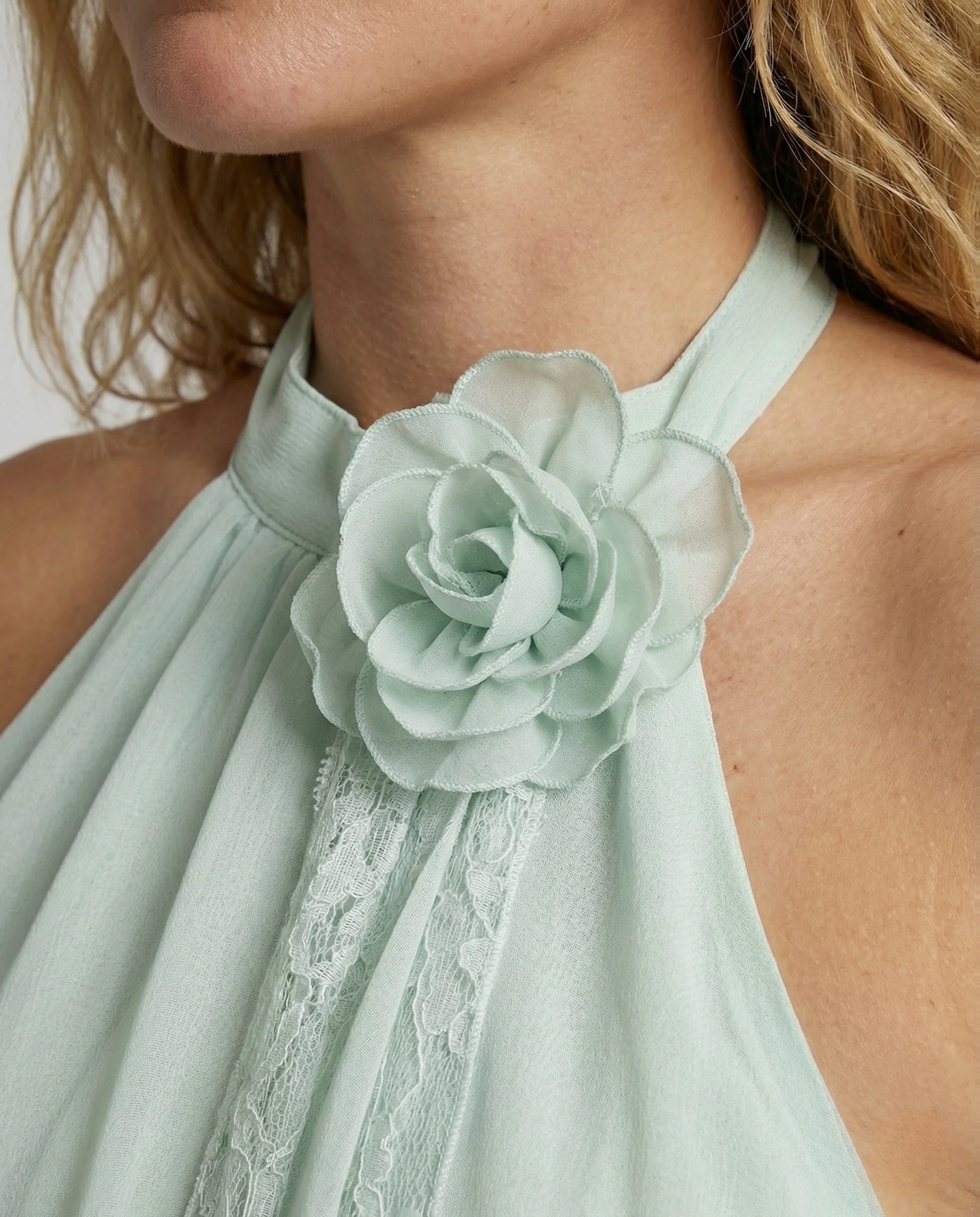 Damen Mehrlagiges Maxikleid mit Spitzen Overlay - Image 3