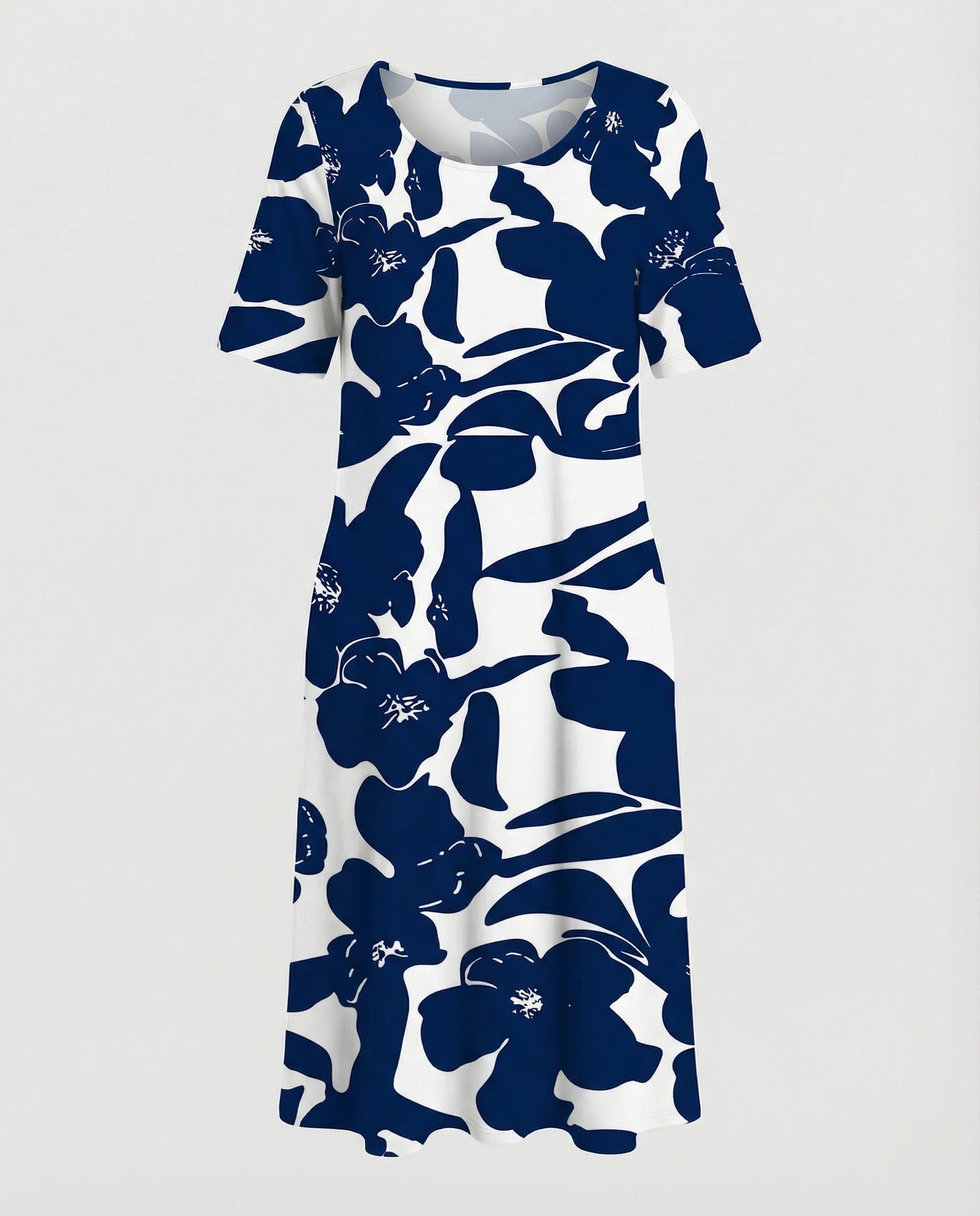 Damen Midikleid A-Linie Freizeitkleid - Image 15