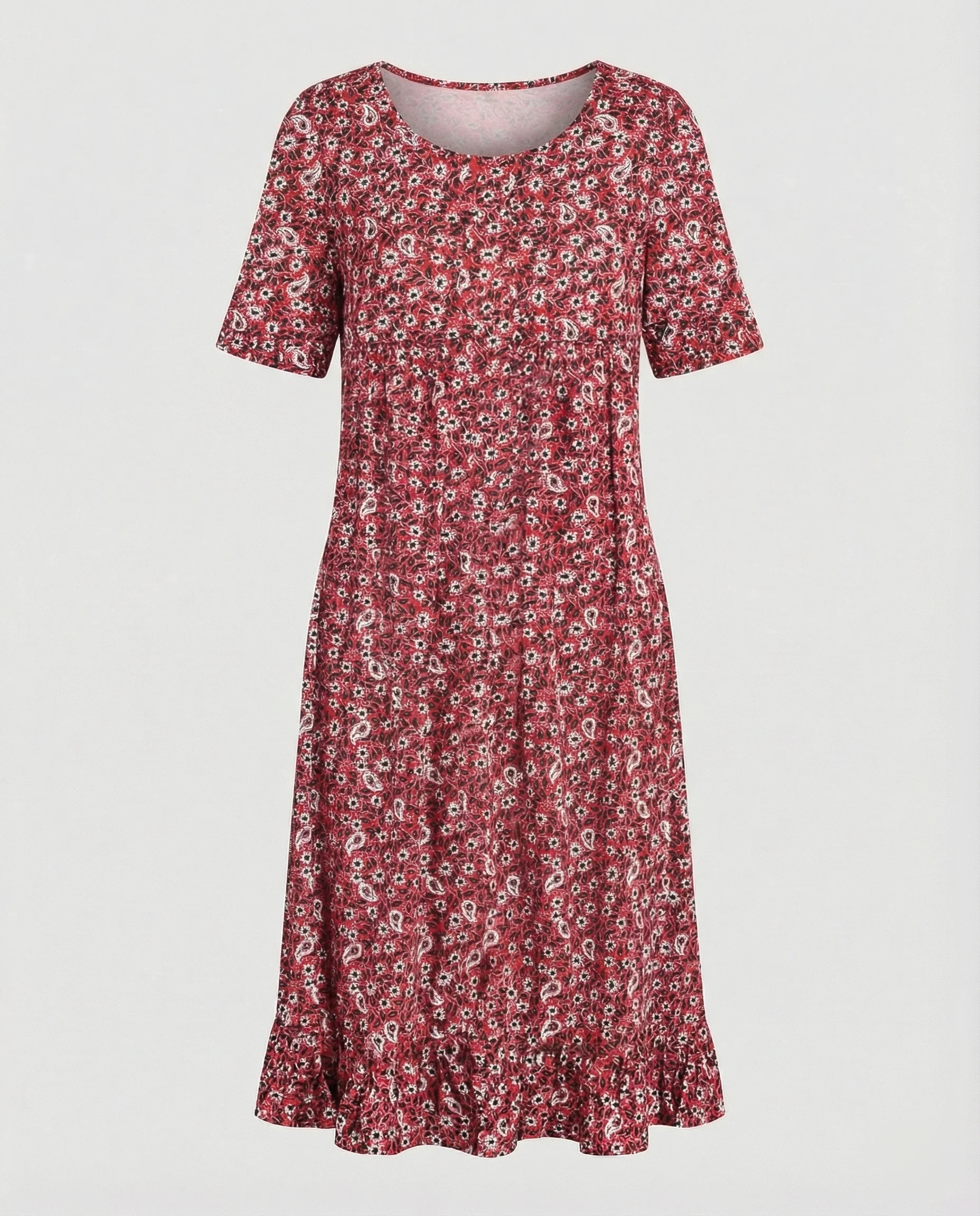 Damen Midikleid A-Linie Freizeitkleid - Image 17