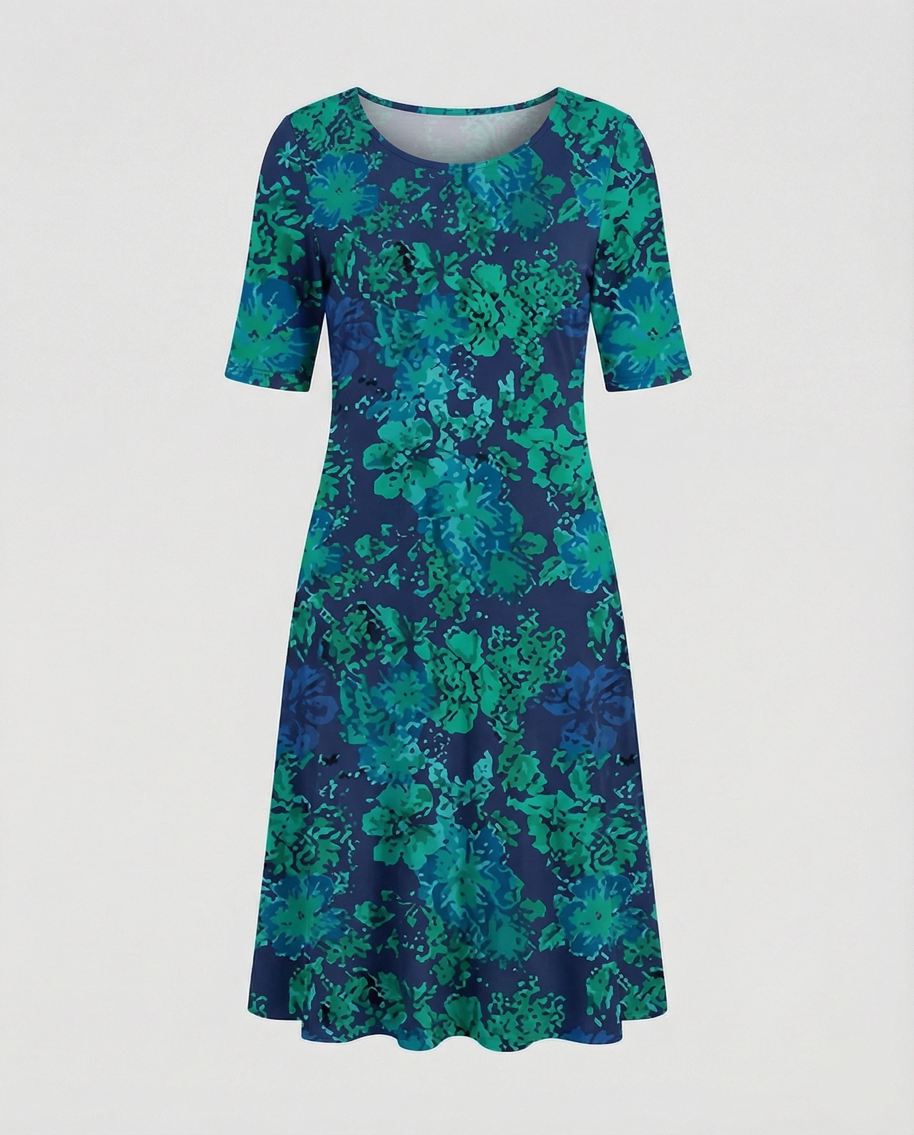 Damen Midikleid A-Linie Freizeitkleid - Image 8