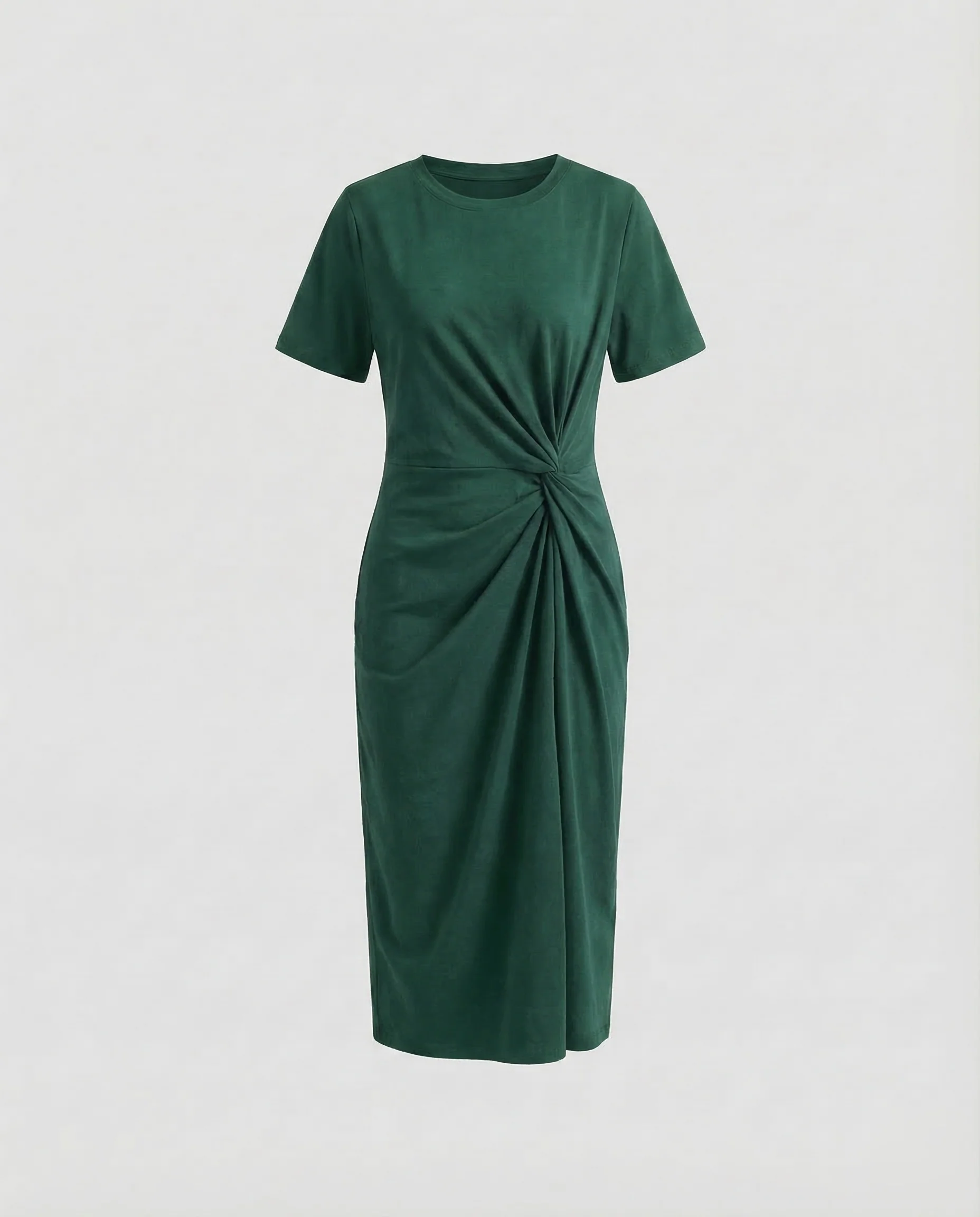 Damen Midikleid Jersey Drapiert - Image 6