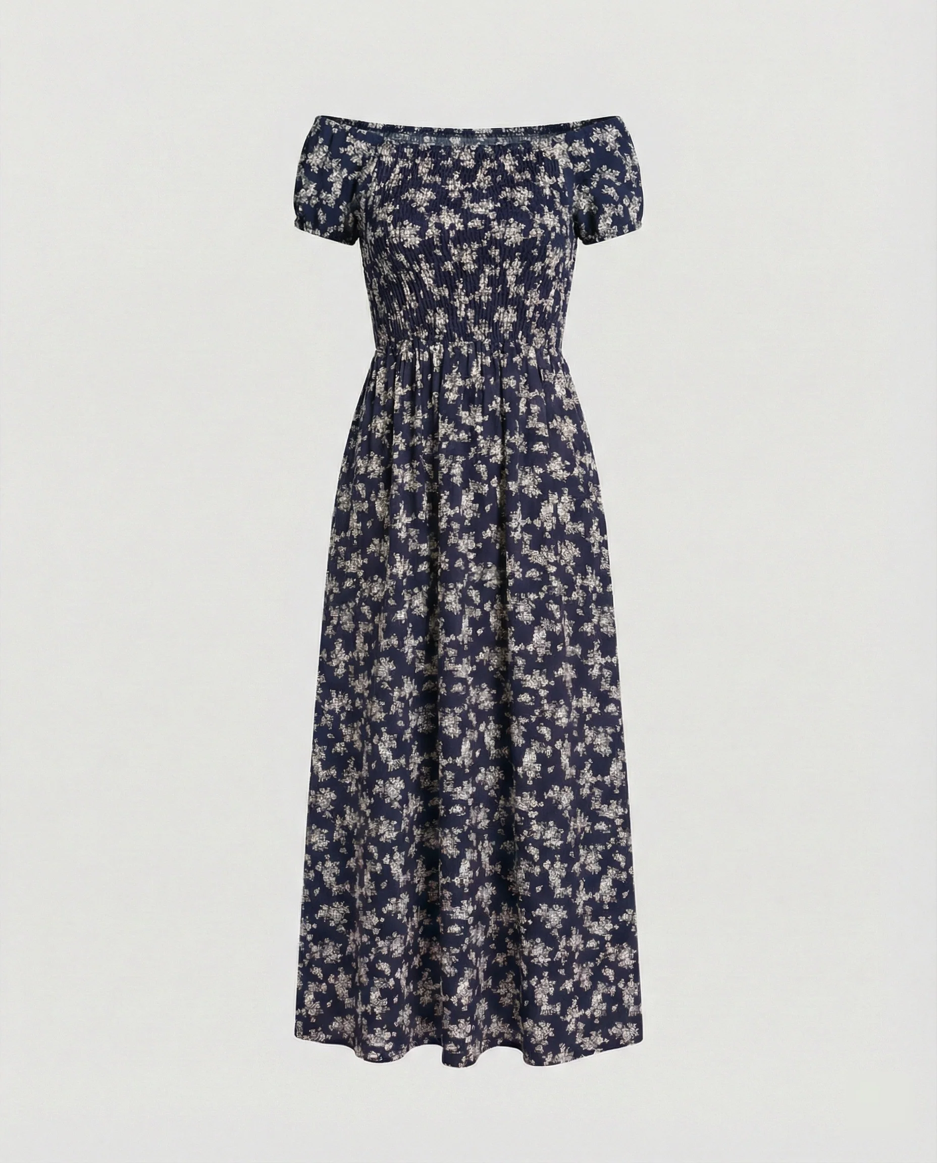 Damen Midikleid Smockbund Sommer - Image 8