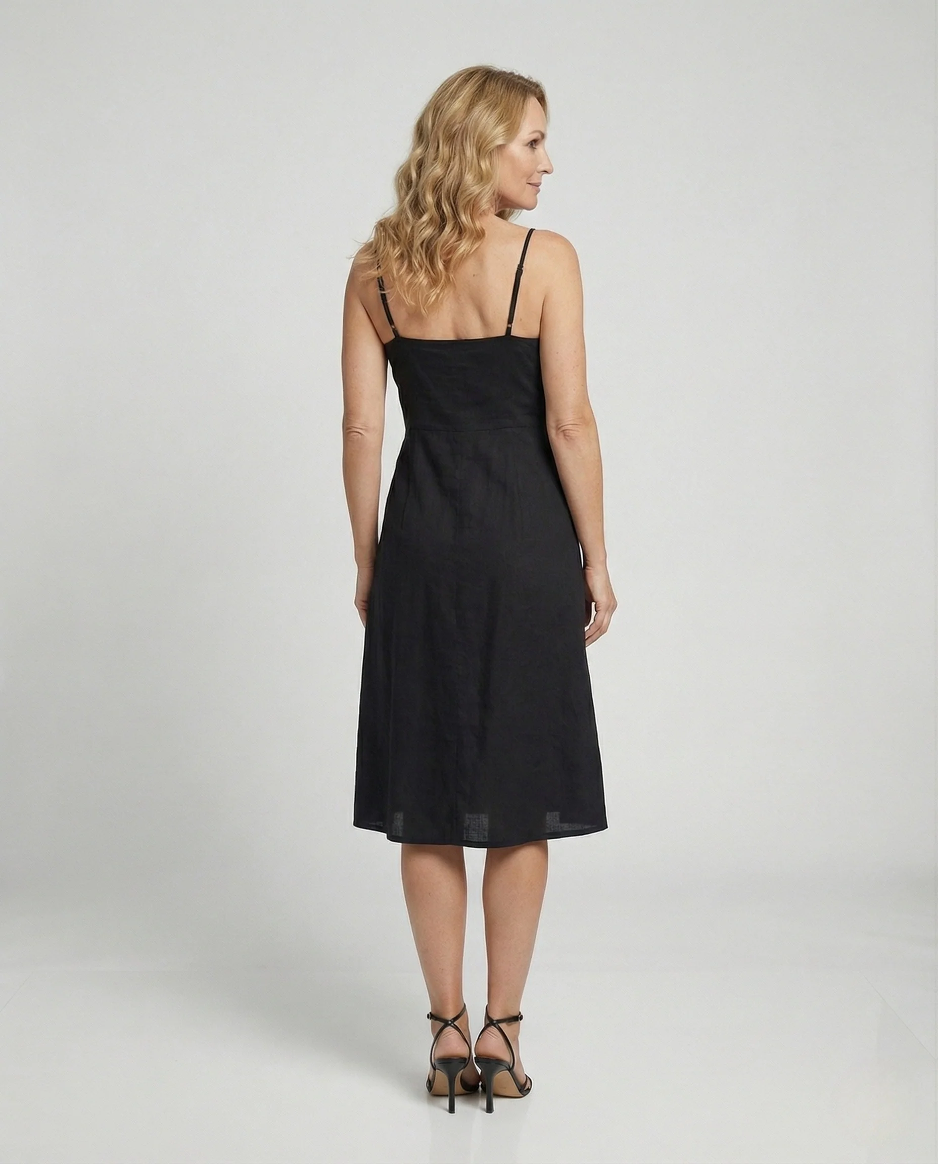 Freizeitkleid Damen Midikleid Knoten - Image 3