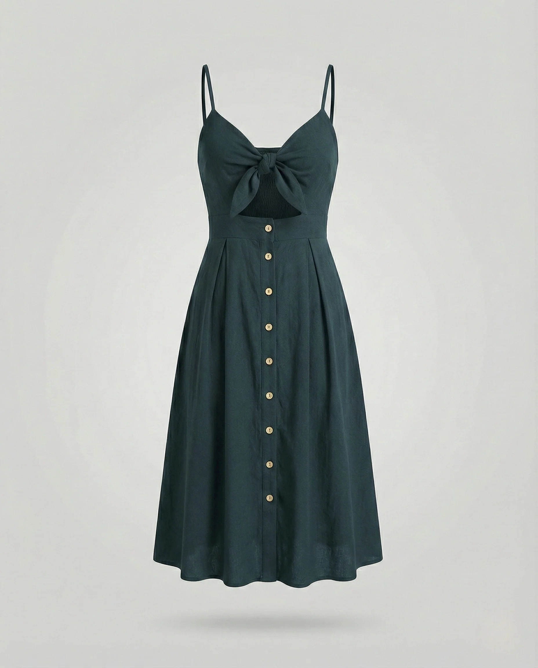 Freizeitkleid Damen Midikleid Knoten - Image 8