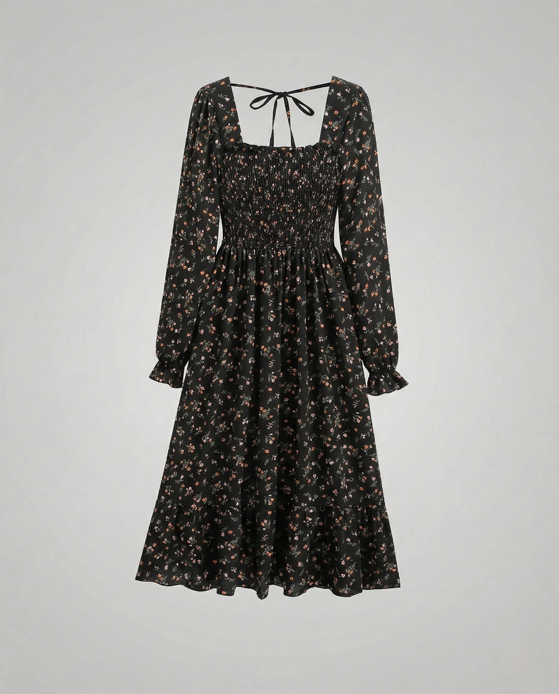 Damen Midikleid mit Smokoberteil - Image 8