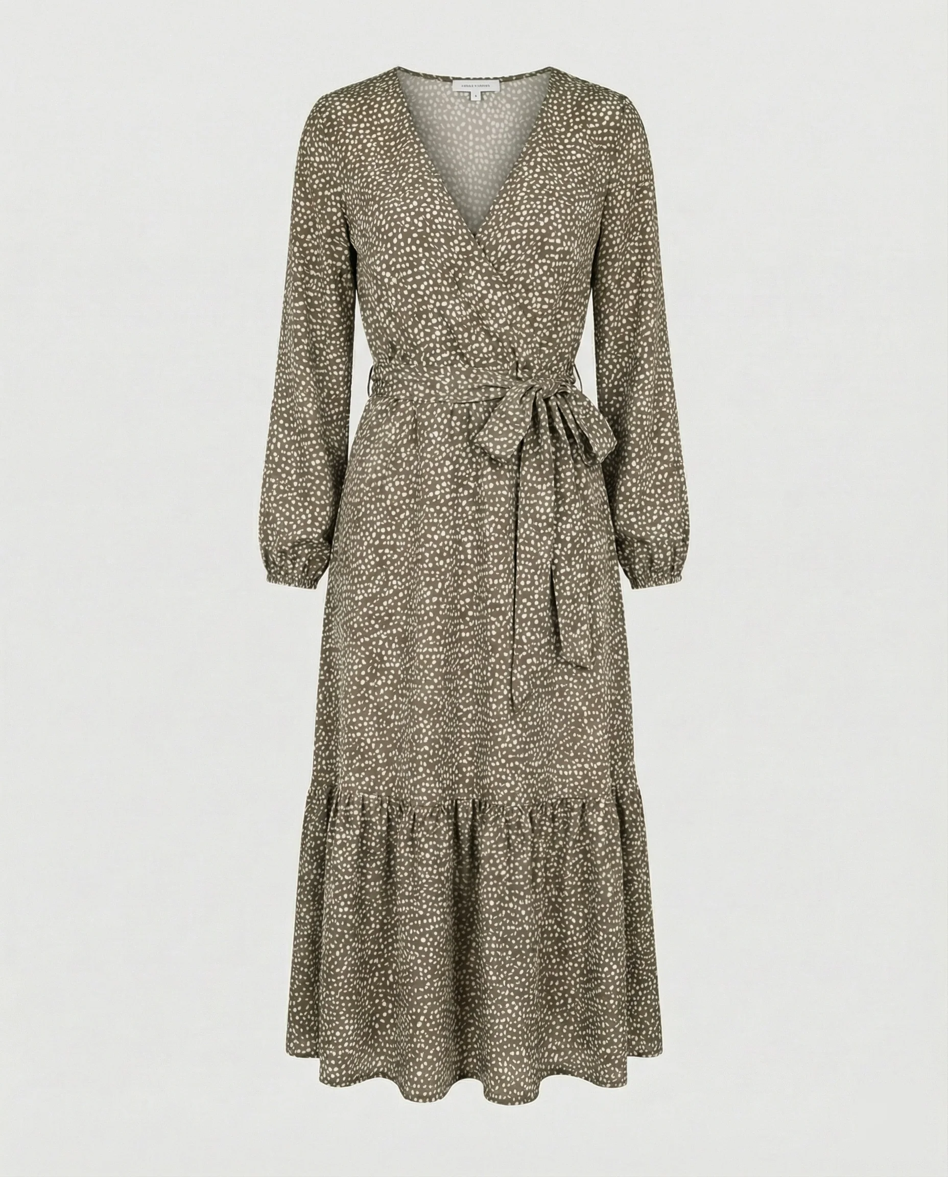 Damen Midikleid Wickeloptik Sommer - Image 8