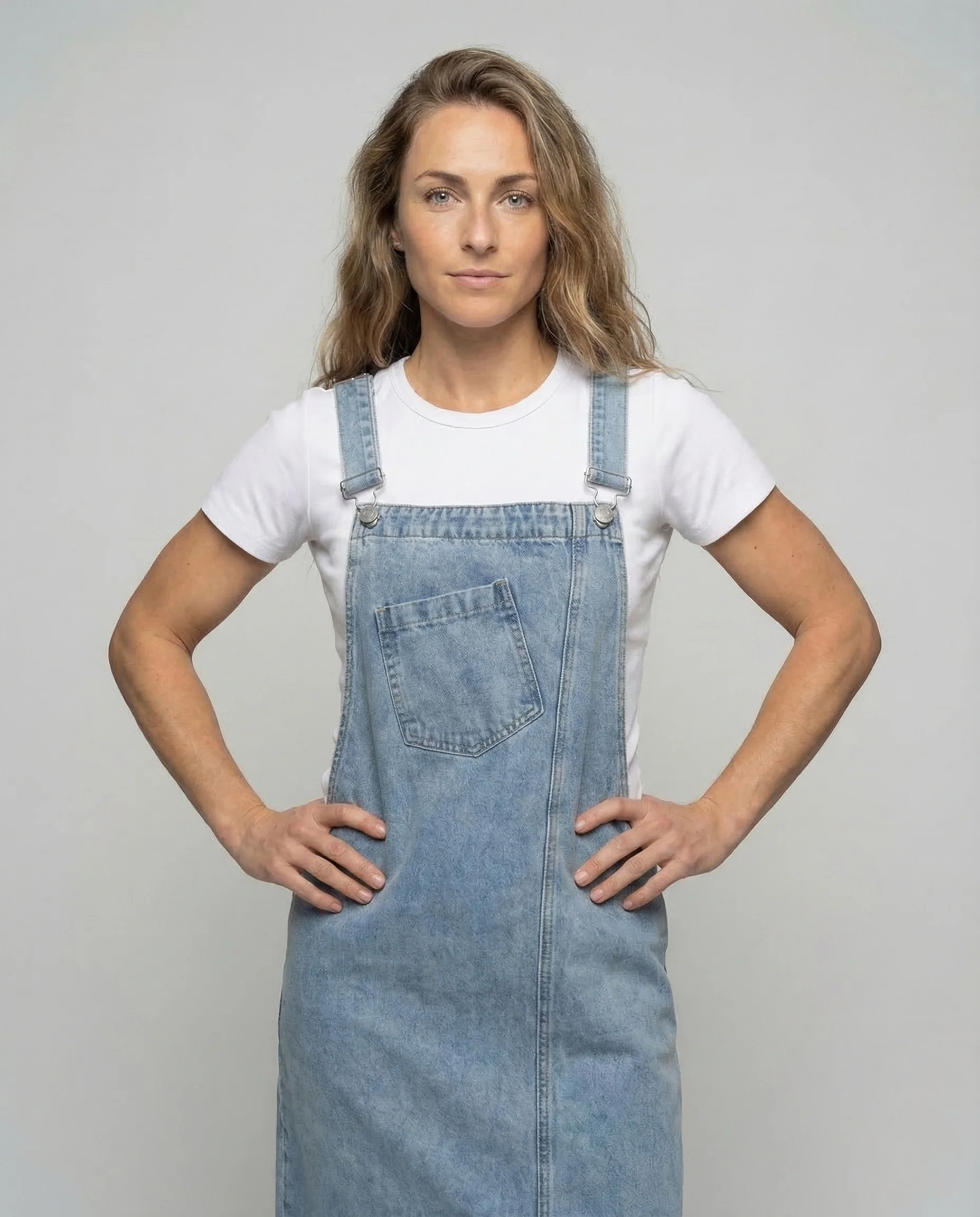 Damen Jeans Latzkleid Midi - Image 2