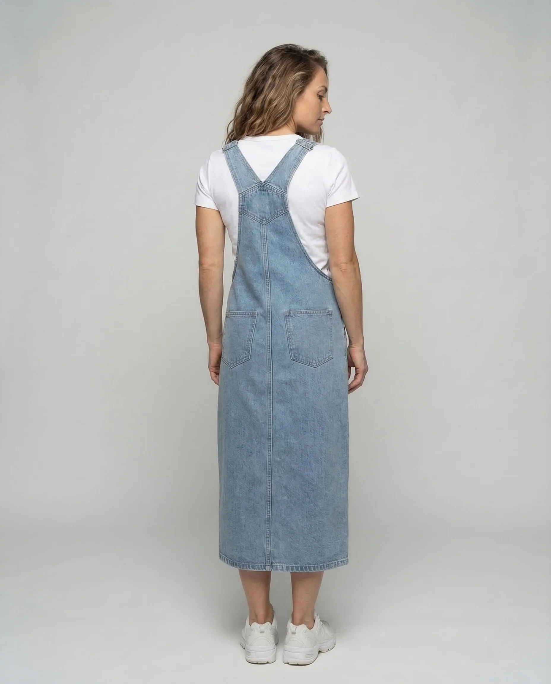 Damen Jeans Latzkleid Midi - Image 4