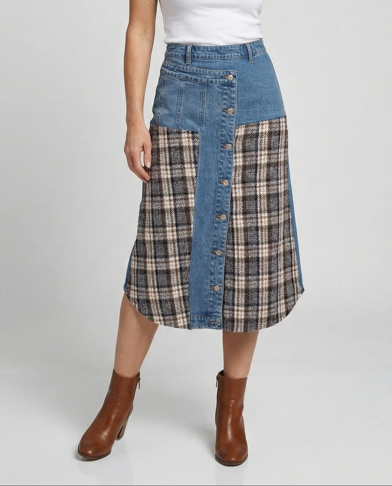 Midirock Damen Patchwork Design